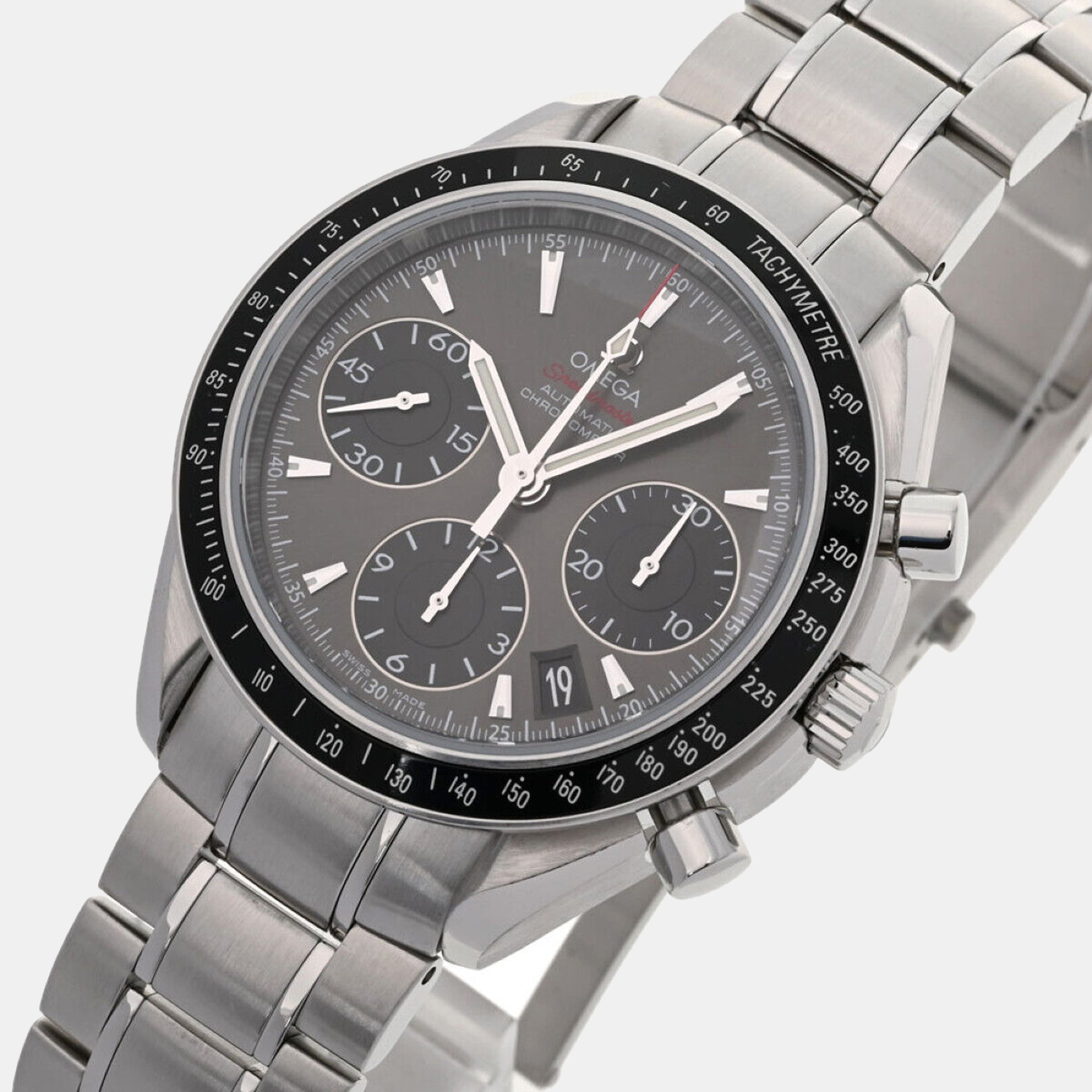 

Omega Grey Stainless Steel Speedmaster Date 323.30.40.40.06.001 Automatic Men's Wristwatch 40 mm