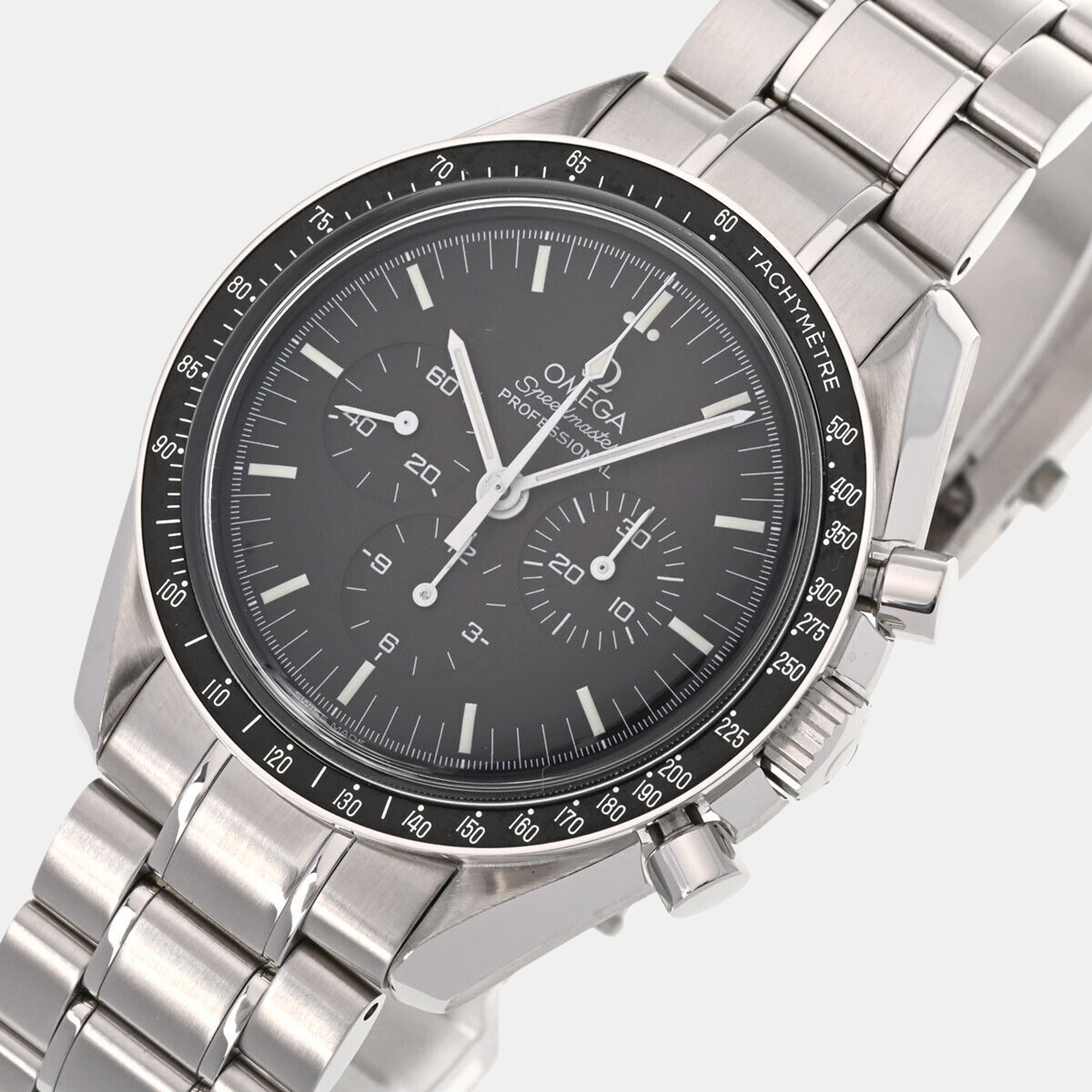 

Omega Black Stainless Steel Speedmaster 3572.50 Automatic Men's Wristwatch 42 mm