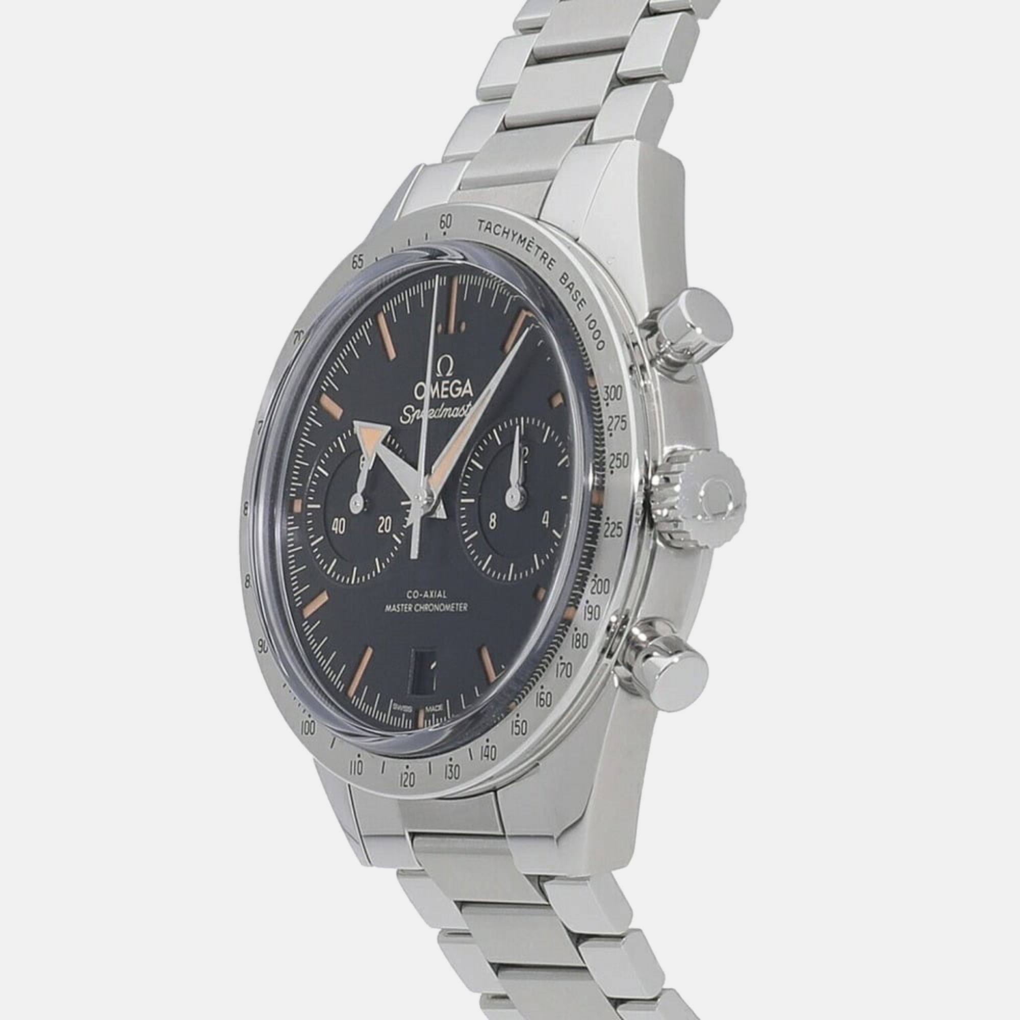 

Omega Black Stainless Steel Speedmaster '57 Co-Axial Master Chronomaster Chronograph 332.10.41.51.01.001 Automatic Men's Wristwatch 40.5 mm