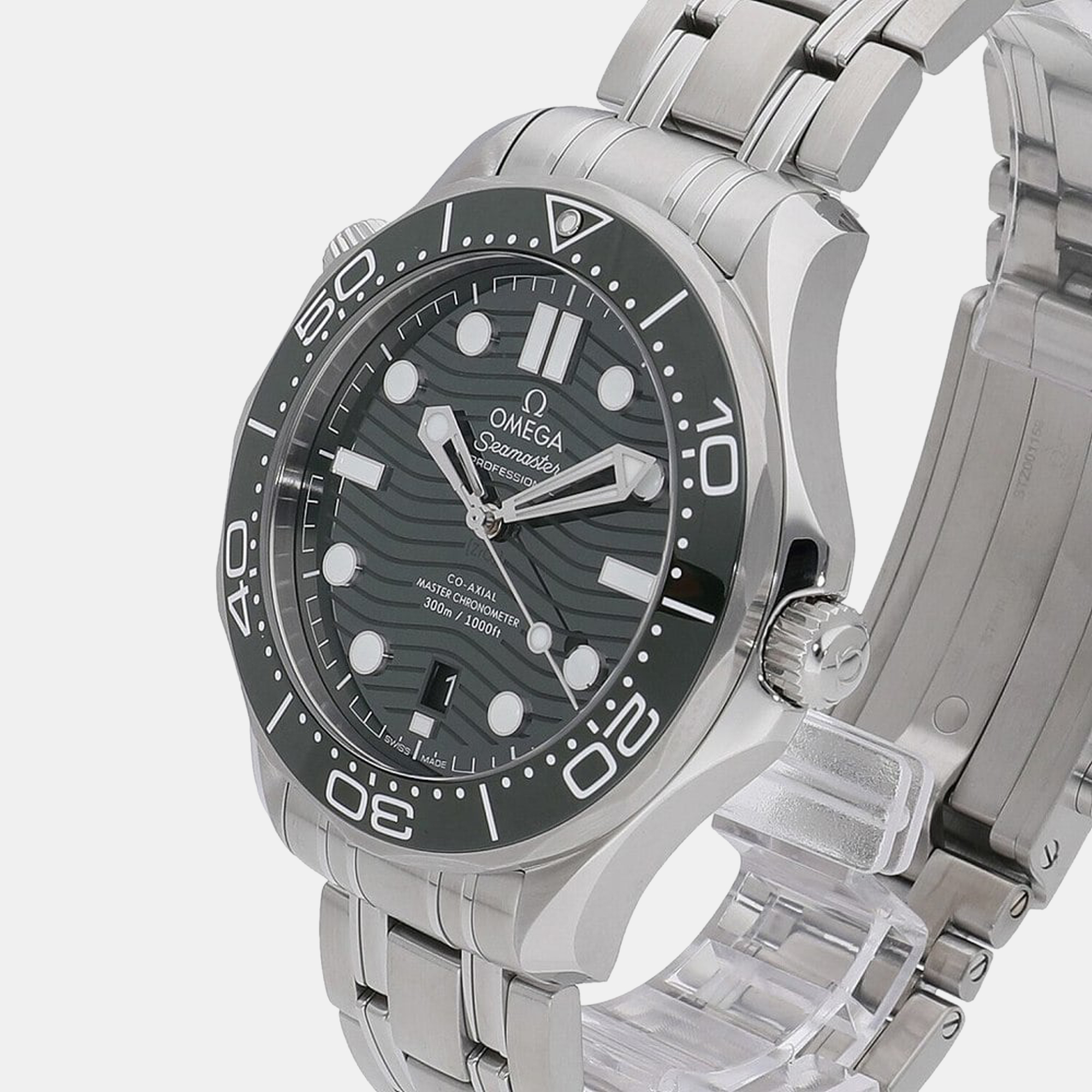 

Omega Green Stainless Steel Seamaster Diver 300M 210.30.42.20.10.001 Men's Wristwatch 42 mm