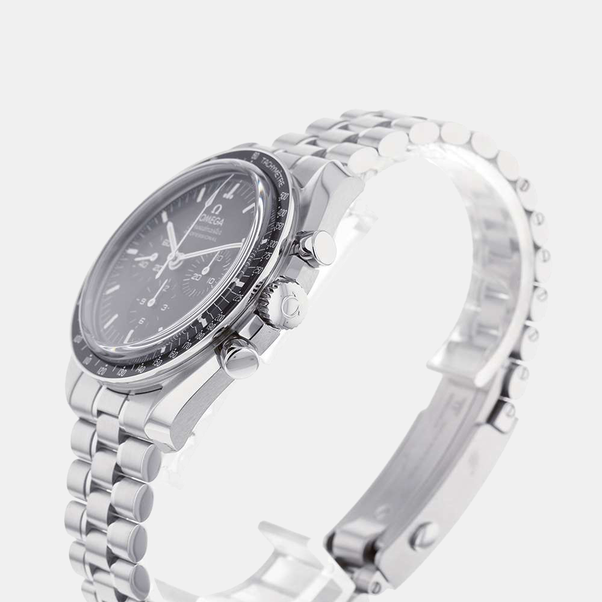 

Omega Black Stainless Steel Speedmaster Professional Moonwatch 310.30.42.50.01.002 Men's Wristwatch 42 mm