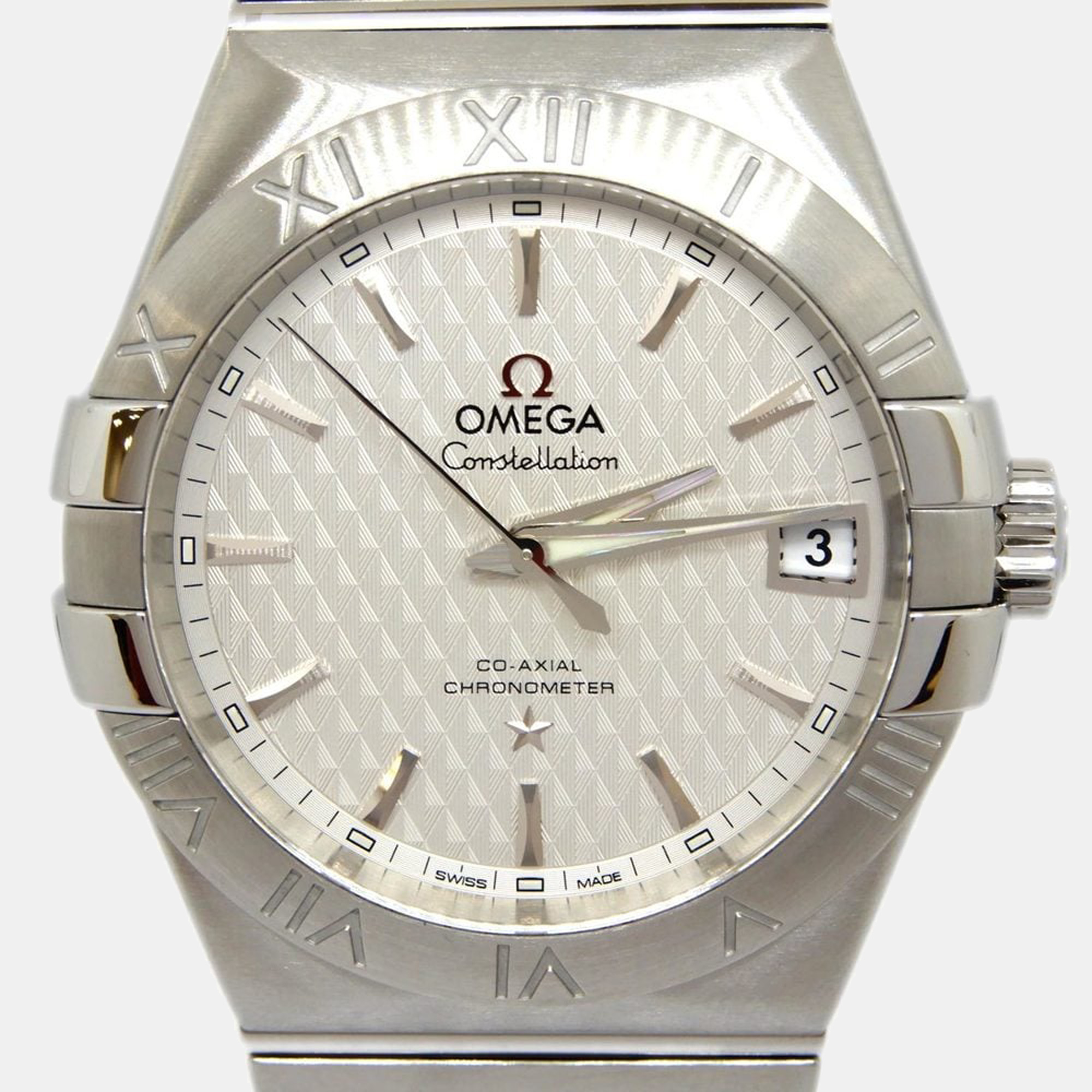 

Omega Silver Stainless Steel Constellation 123.10.38.21.02.003 Automatic Men's Wristwatch 38 mm