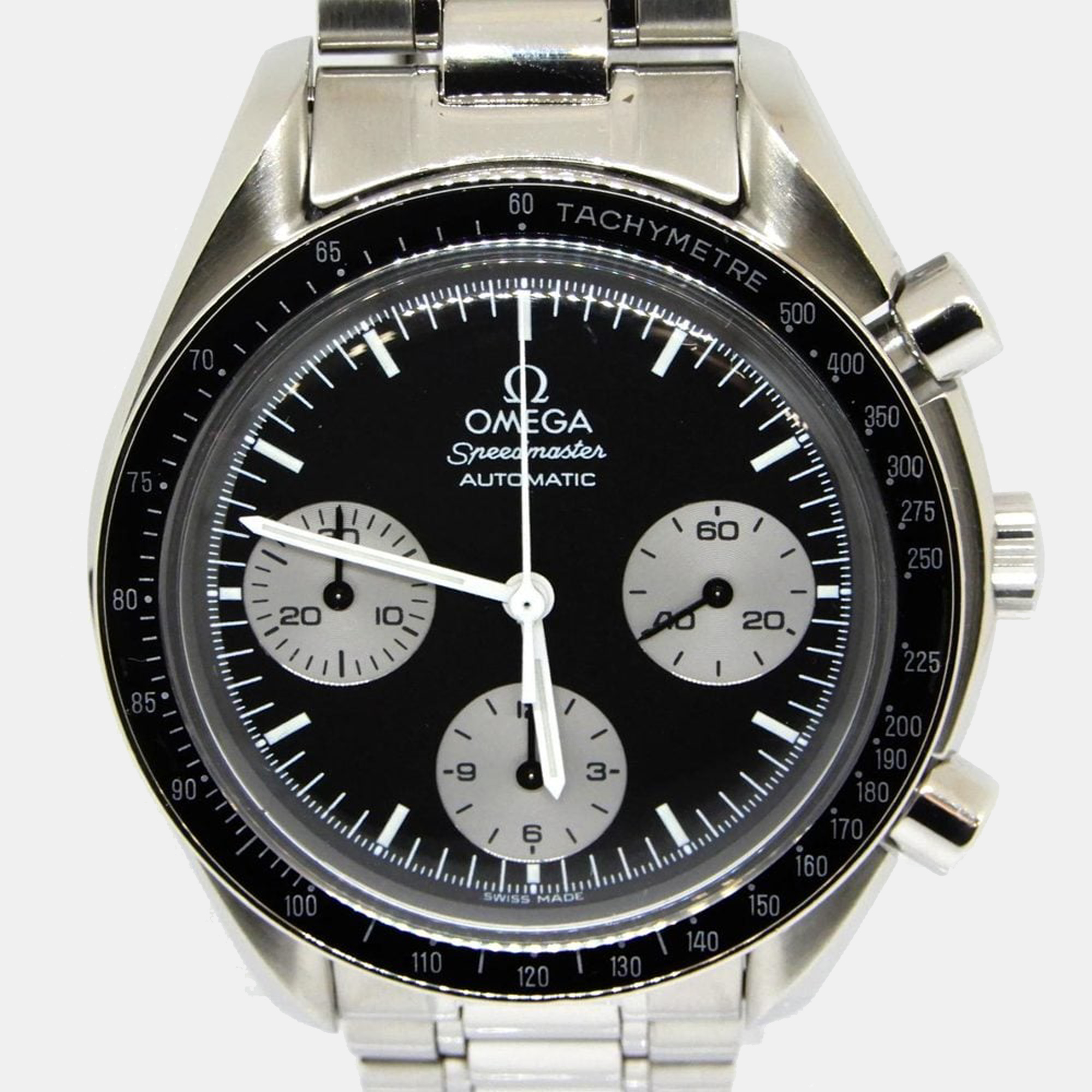 

Omega Black Stainless Steel Speedmaster 3510.52 Automatic Men's Wristwatch 39 mm