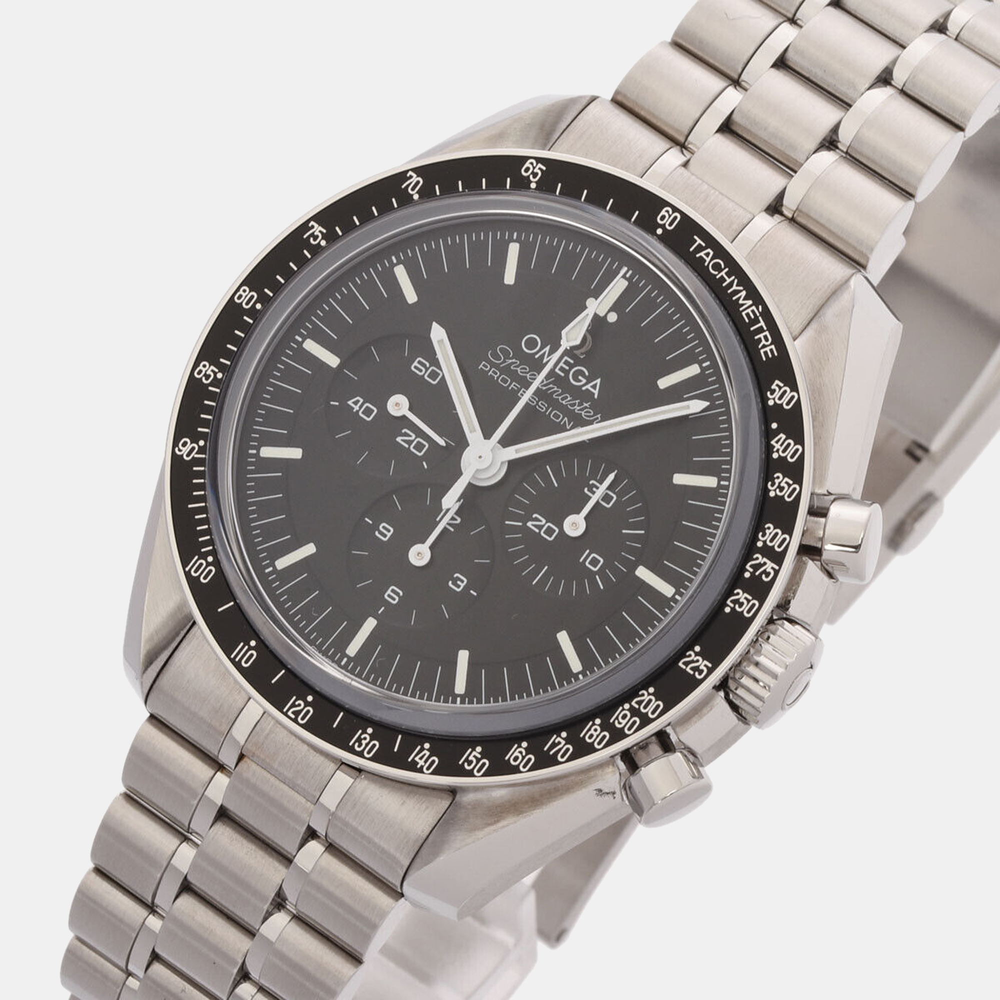 

Omega Black Stainless Steel Speedmaster Professional Moonwatch 310.30.42.50.01.002 Men's Wristwatch 42 mm