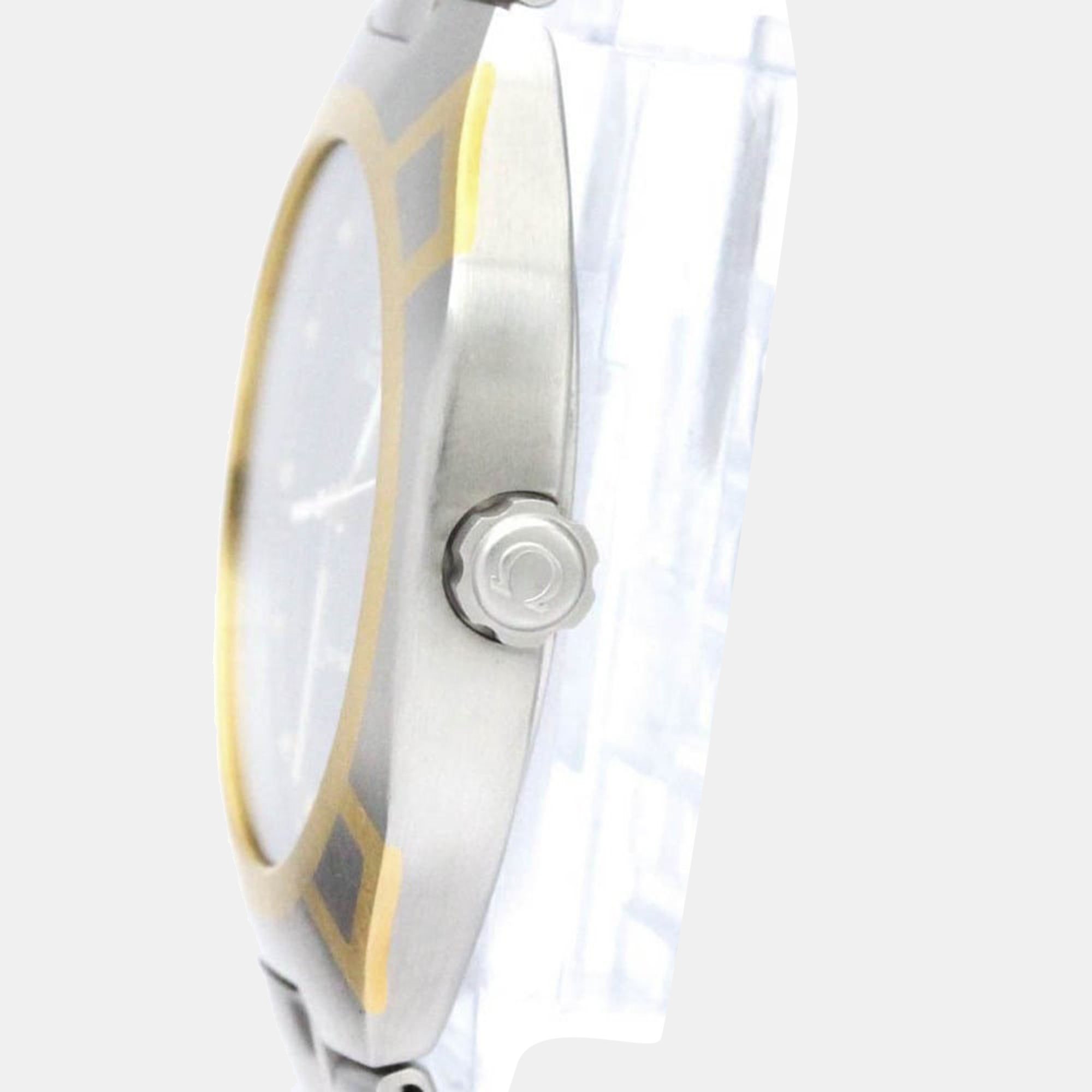 

Omega Grey 18K Yellow Gold And Stainless Steel Seamaster Polaris 396.1022 Men's Wristwatch 31 mm