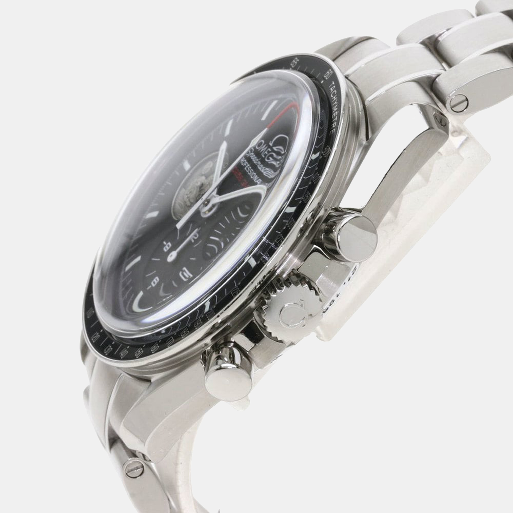

Omega Black Stainless Steel Speedmaster Apollo XVII 311.30.42.30.01.002 Men's Wristwatch 42 mm