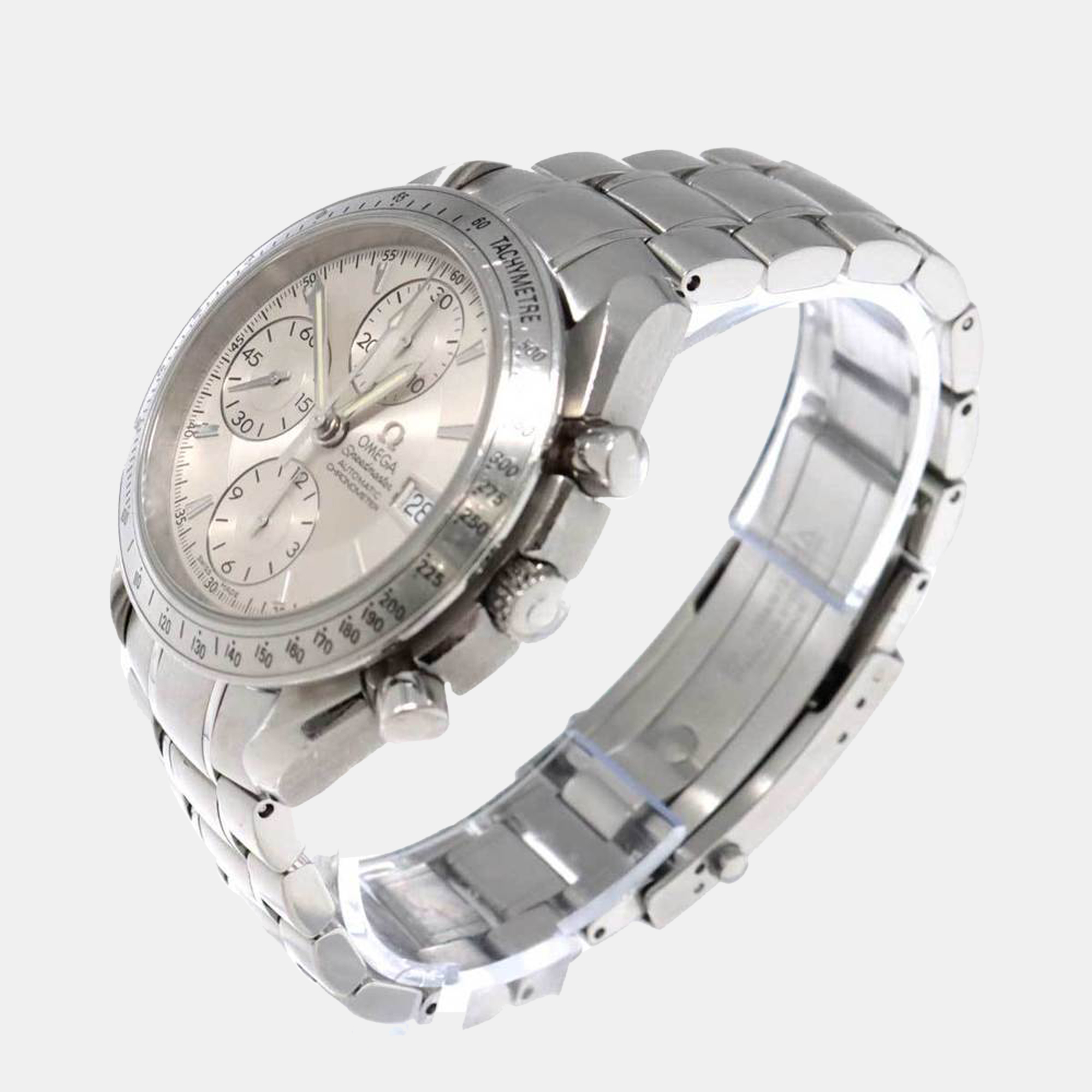 

Omega Silver Stainless Steel Speedmaster 3211.30 Men's Wristwatch 40 mm