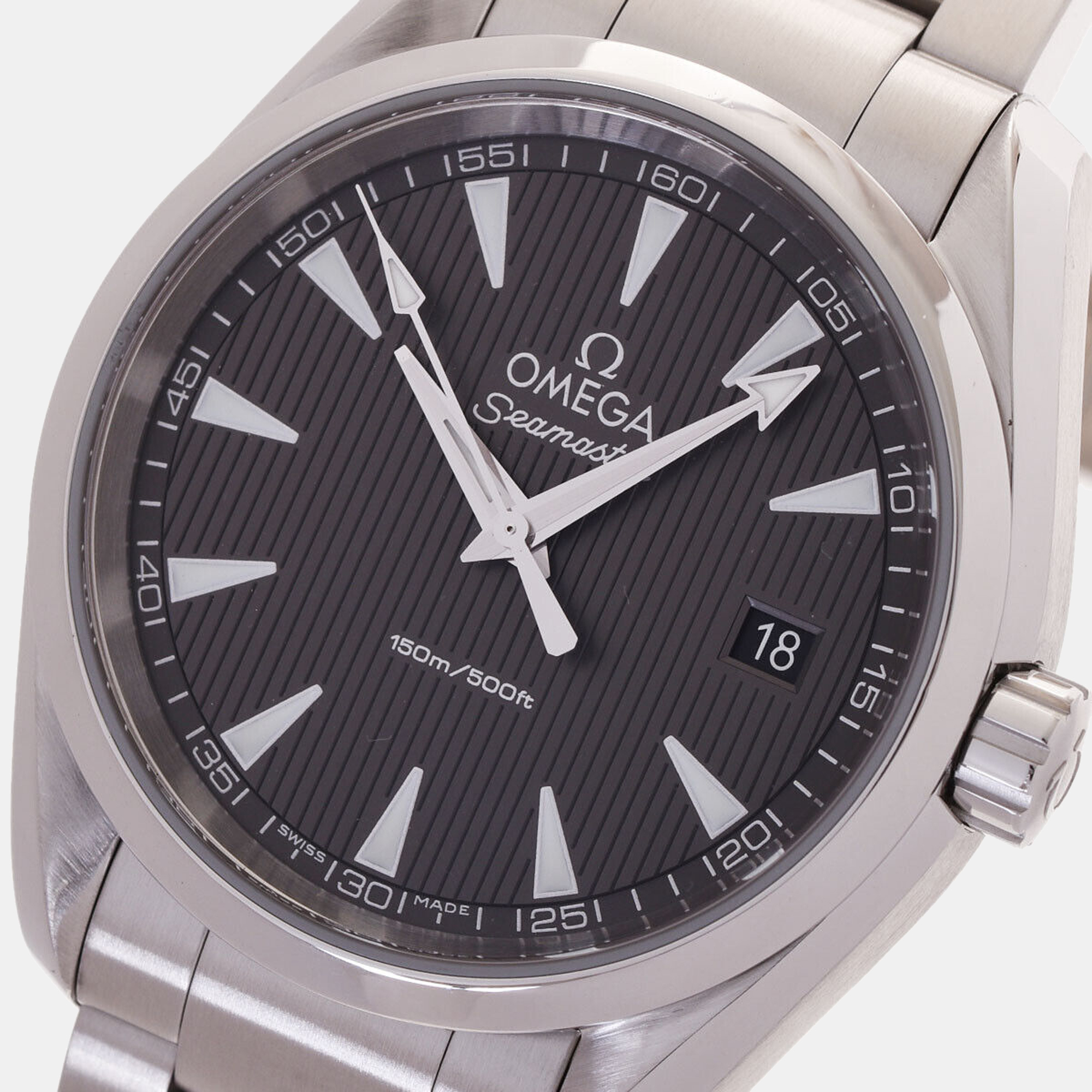 

Omega Grey Stainless Steel Seamaster Aqua Terra 231.10.39.60.06.001 Quartz Men's Wristwatch 38.5 mm