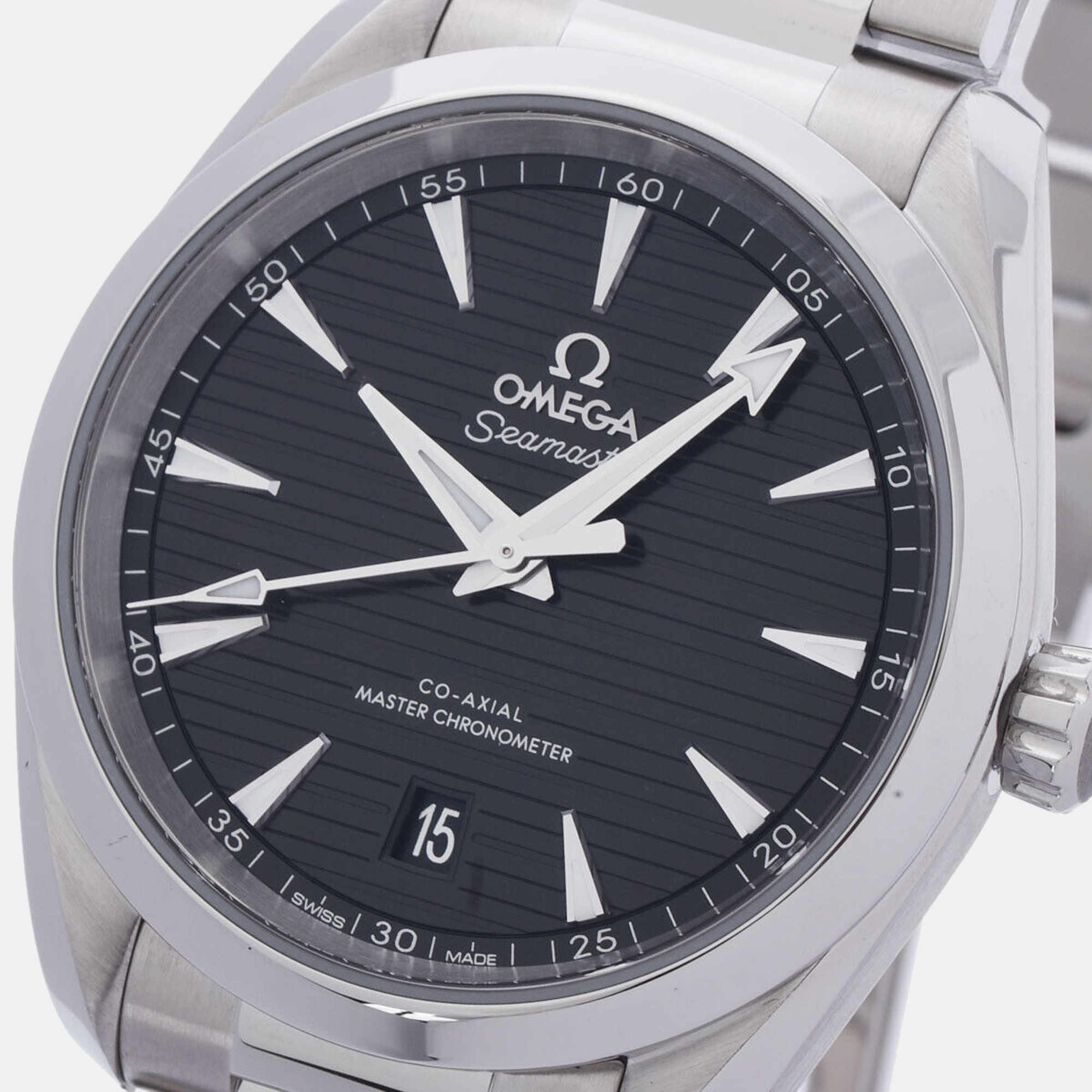 

Omega Black Stainless Steel Seamaster Aqua Terra 220.10.38.20.01.001 Automatic Men's Wristwatch 38 mm