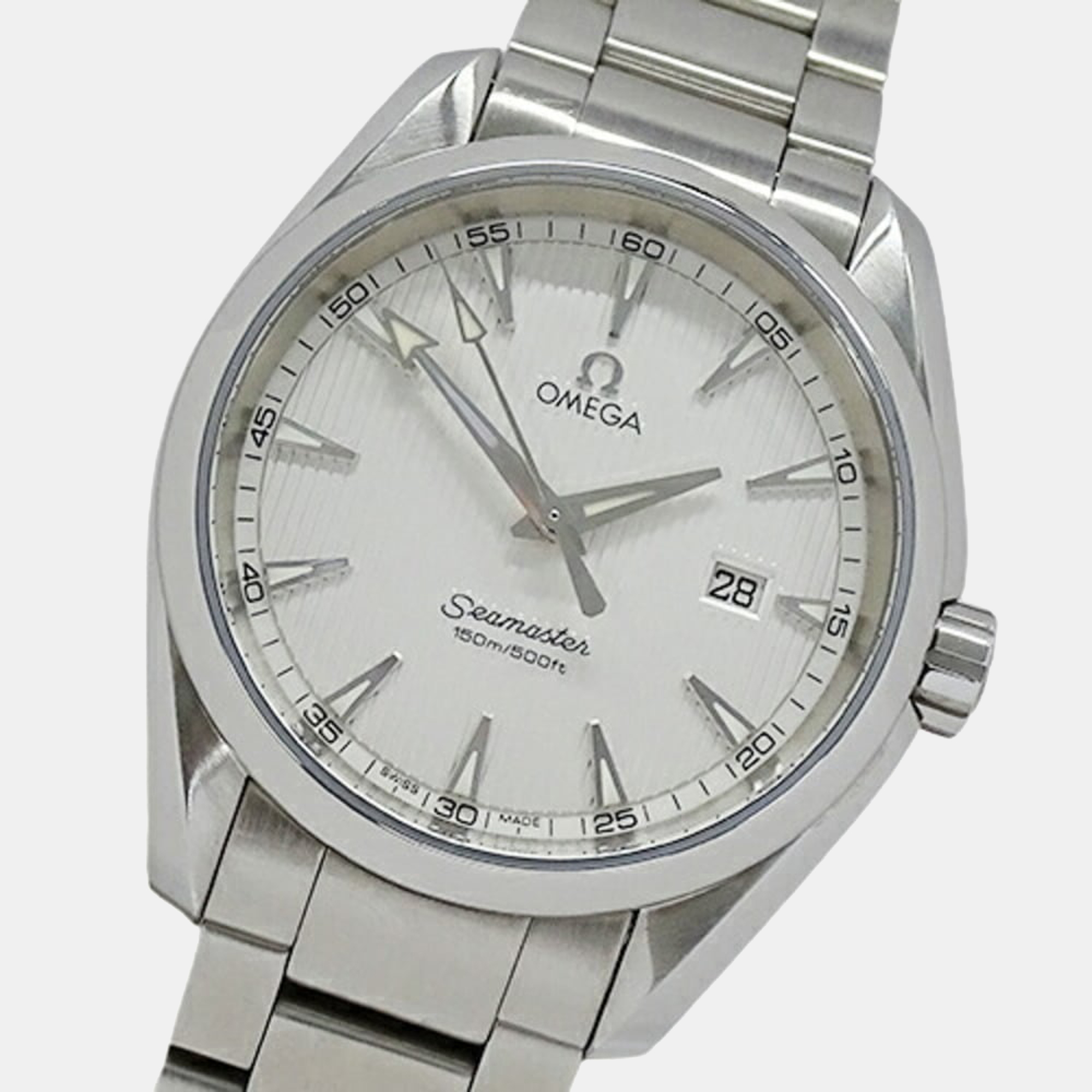 

Omega Silver Stainless Steel Seamaster Aqua Terra 231.10.39.61.02.001 Men's Wristwatch 38 mm