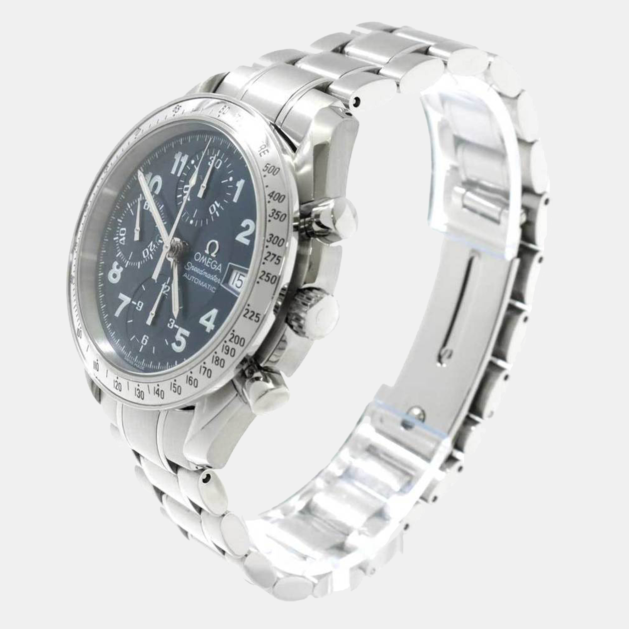 

Omega Blue Stainless Steel Speedmaster 3513.82 Men's Wristwatch 39 mm