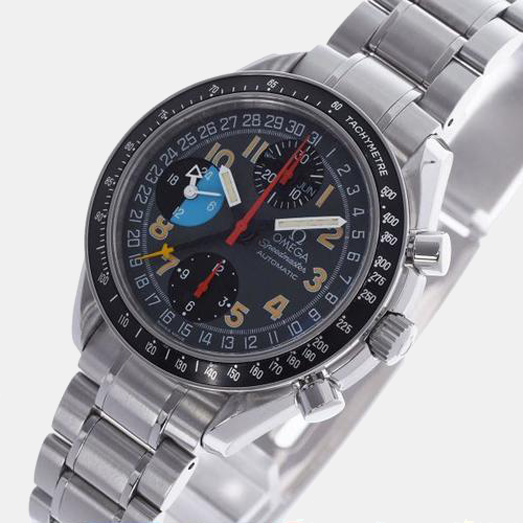 

Omega Grey Stainless Steel Speedmaster 3520.53 Men's Wristwatch 37 mm