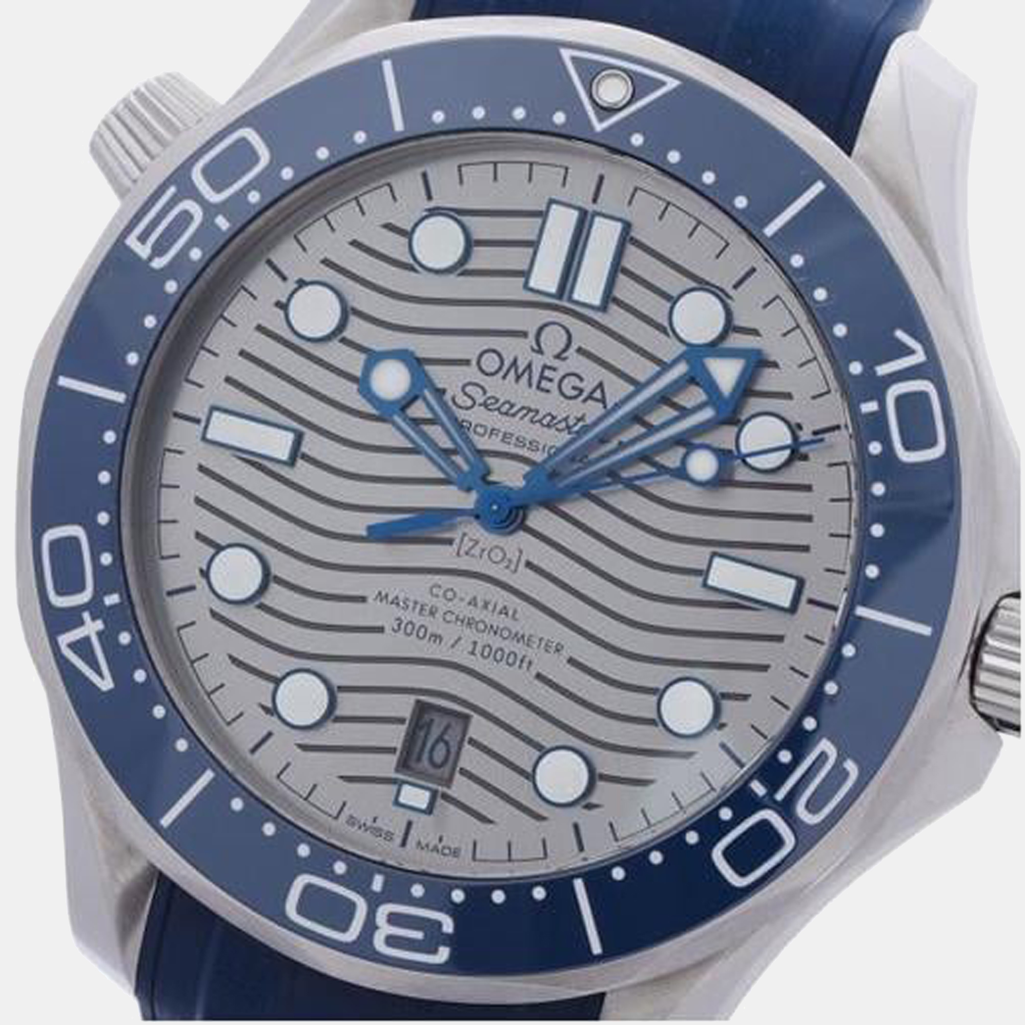 

Omega Blue Stainless Steel Seamaster 210.32.42.20.06.001 Automatic Men's Wristwatch