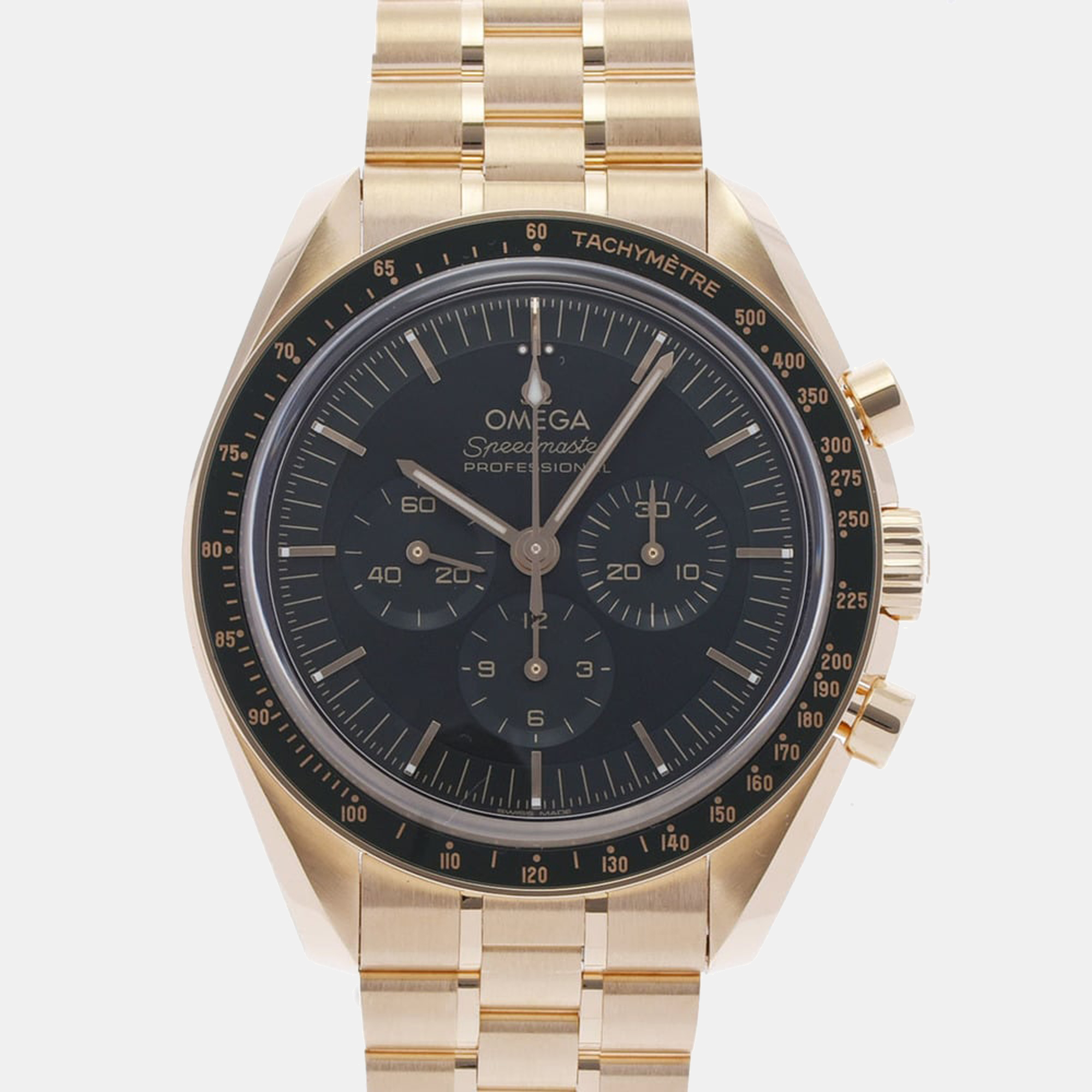 

Omega Green 18K Yellow Gold Speedmaster Moonwatch 310.60.42.50.10.001 Manual Winding Men's Wristwatch