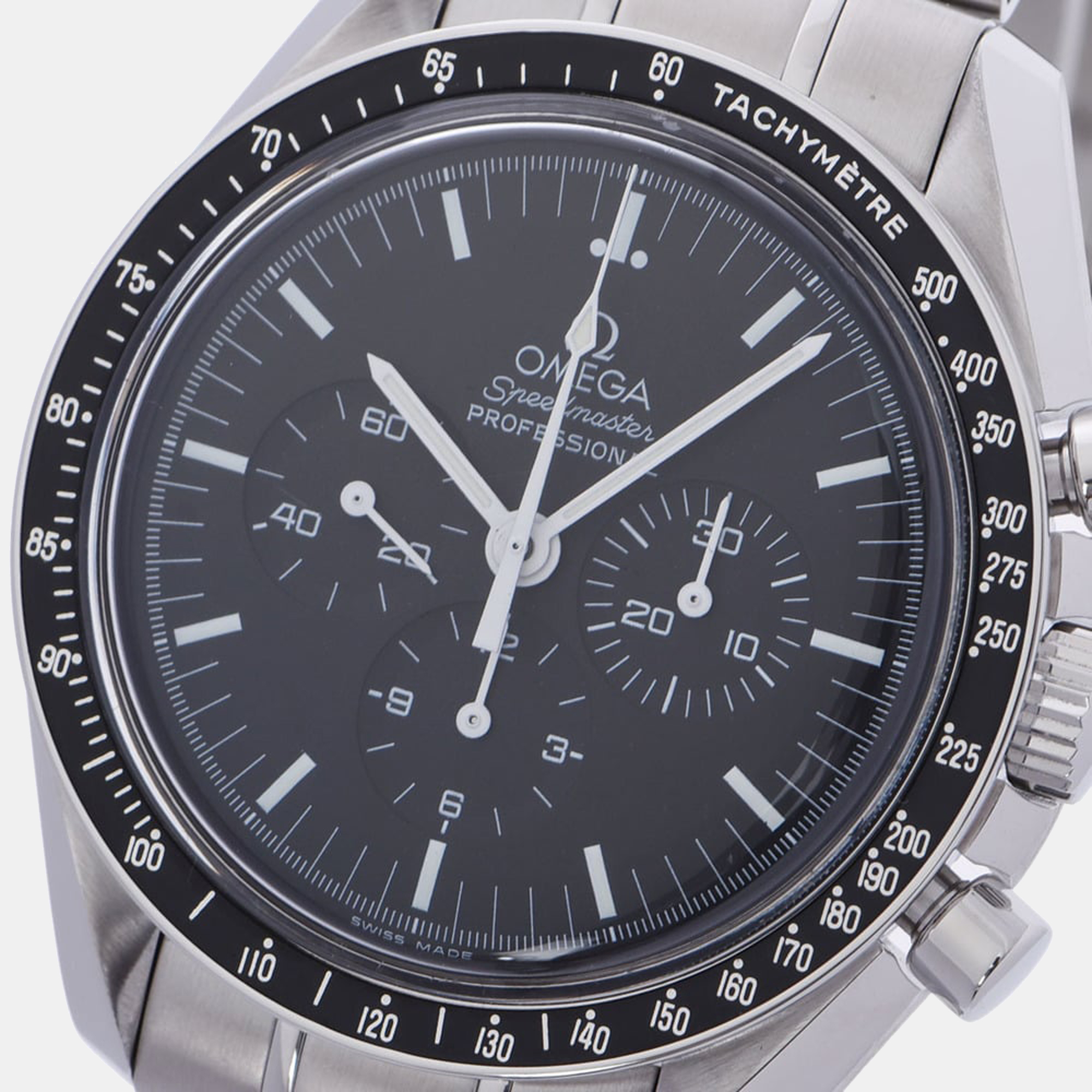 

Omega Black Stainless Steel Speedmaster 3570.5 Manual Winding Men's Wristwatch