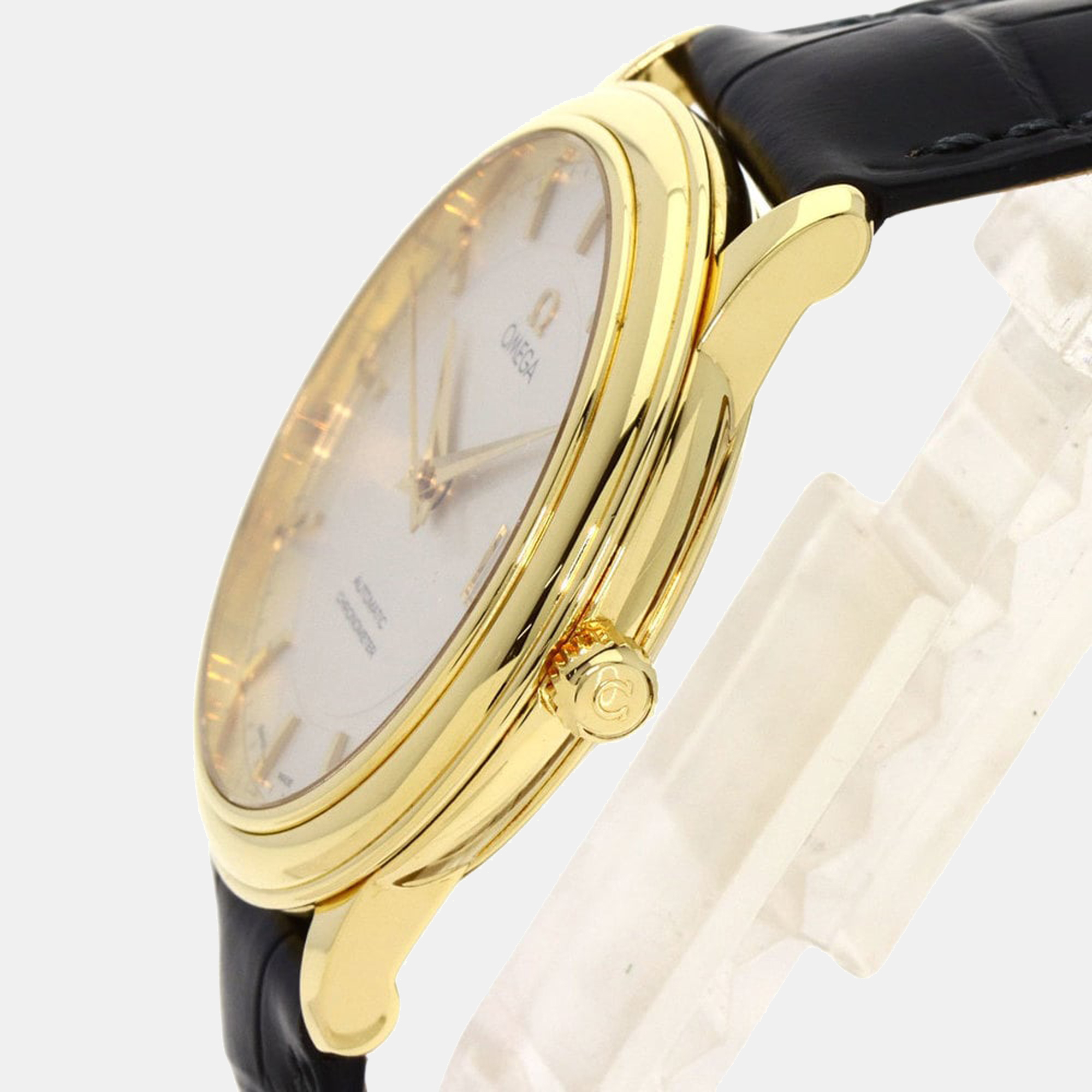 

Omega Silver 18K Yellow Gold De Ville 4600.31 Automatic Men's Wristwatch