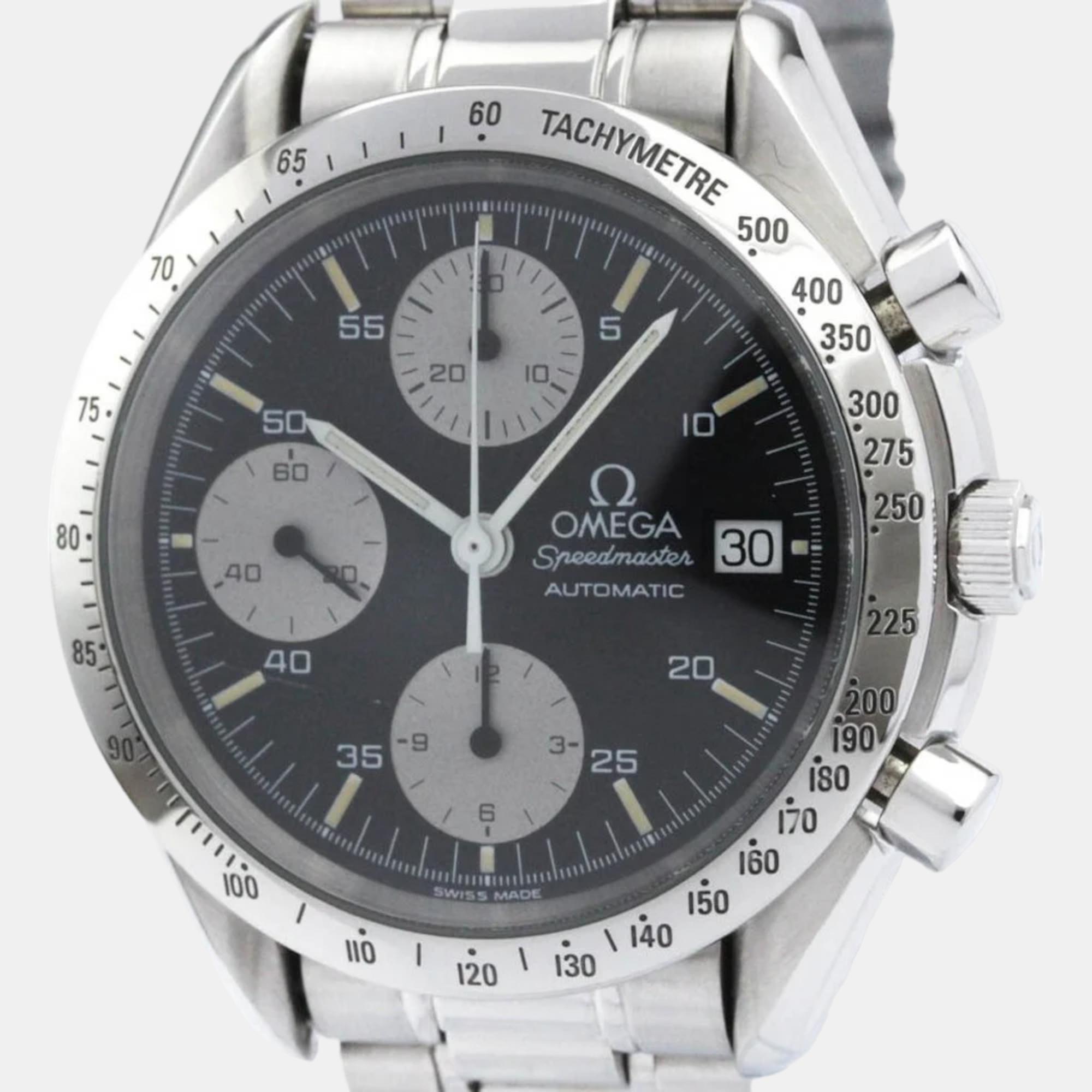 

Omega Black Stainless Steel Speedmaster 3511.50 Automatic Men's Wristwatch 39 mm