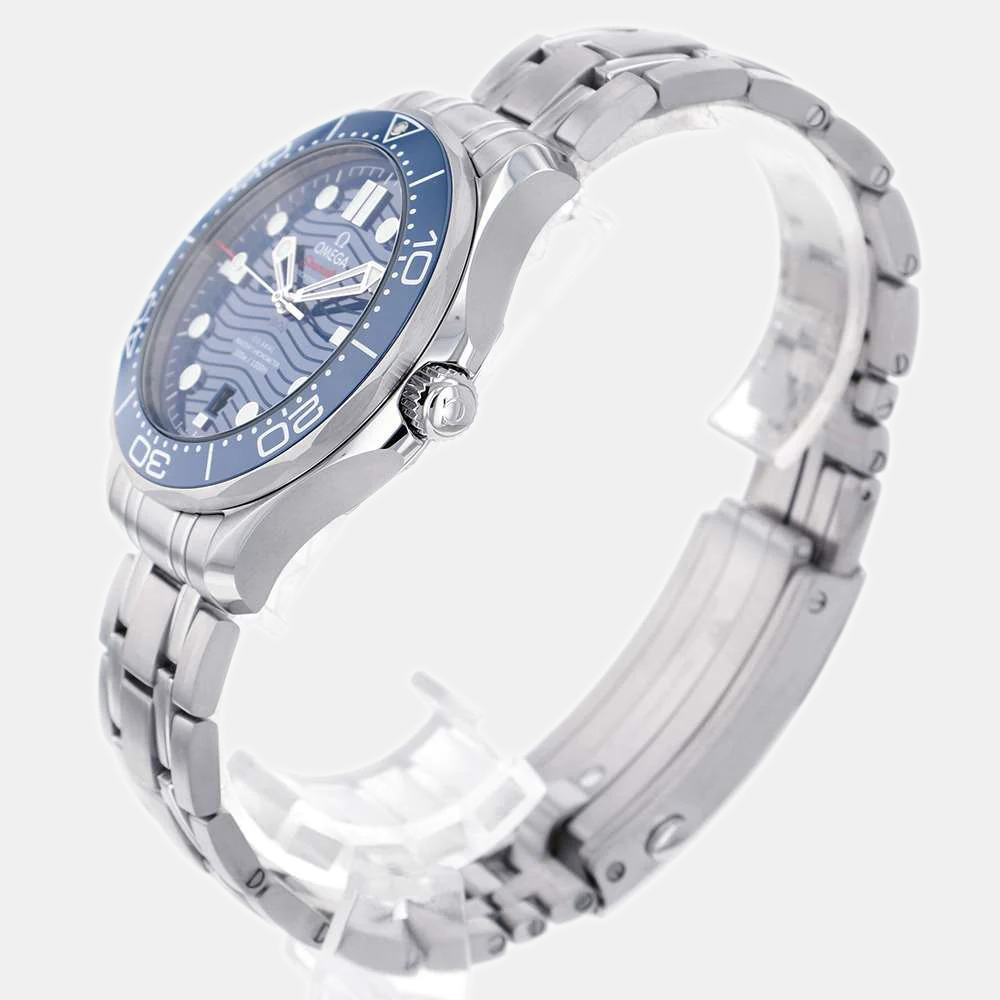 

Omega Blue Stainless Steel Seamaster 210.30.42.20.03.001 Automatic Men's Wristwatch 42 mm