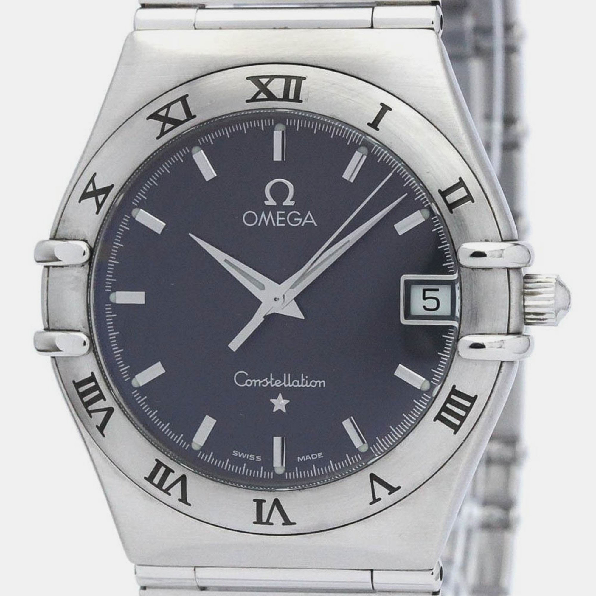 

Omega Grey Stainless Steel Constellation 1512.40 Quartz Men's Wristwatch 33 mm