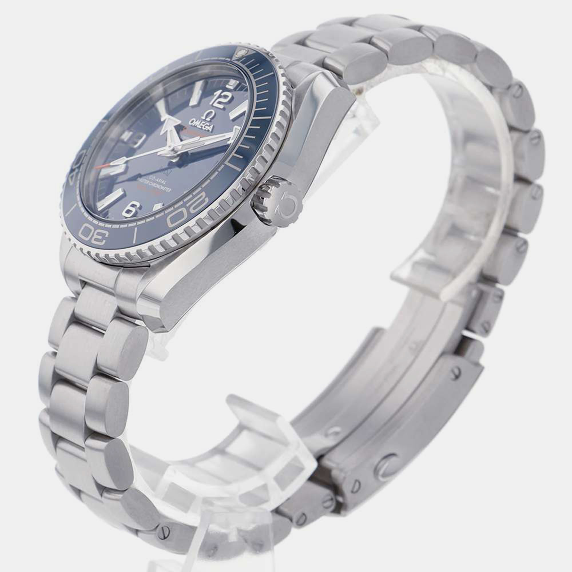 

Omega Blue Stainless Steel Seamaster Planet Ocean 215.30.40.20.03.001 Automatic Men's Wristwatch 39.5 mm