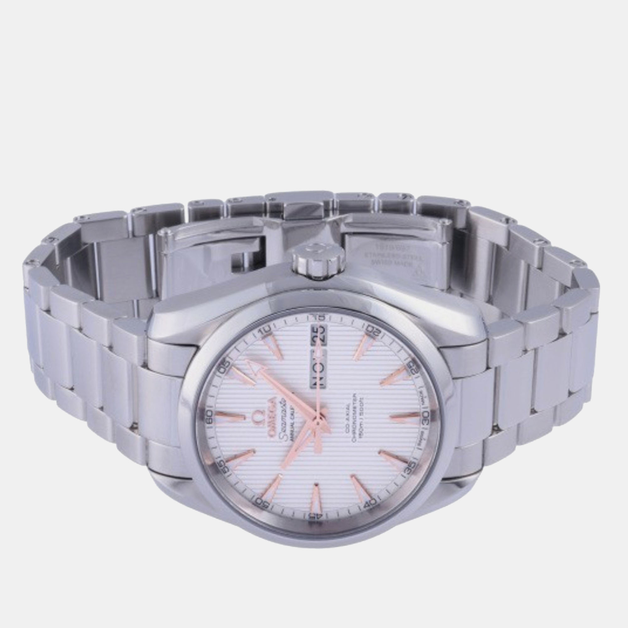 

Omega White Stainless Steel Seamaster 231.10.39.22.02.001 Automatic Men's Wristwatch 38.5 mm