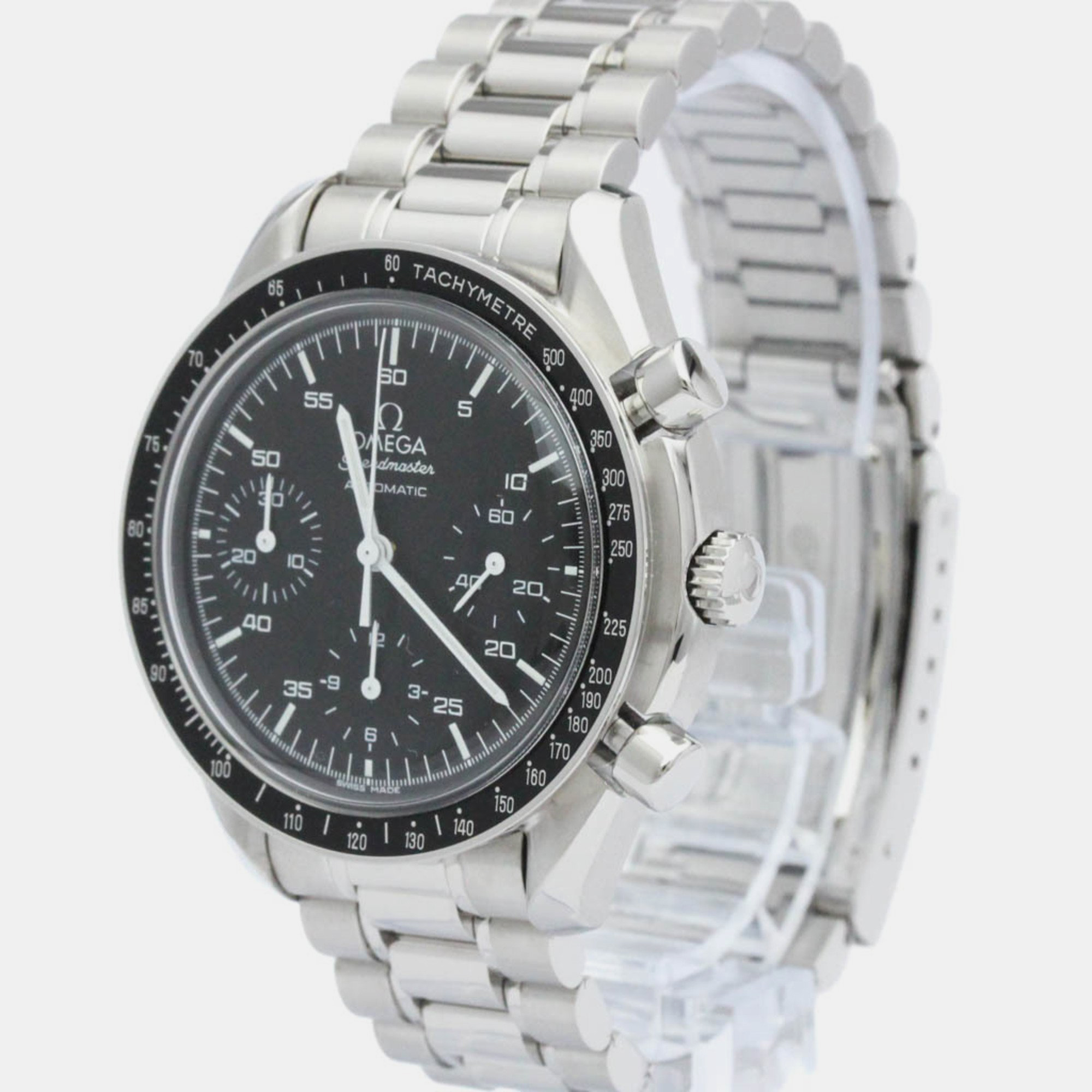 

Omega Black Stainless Steel Speedmaster 3510.50 Automatic Men's Wristwatch 39 mm
