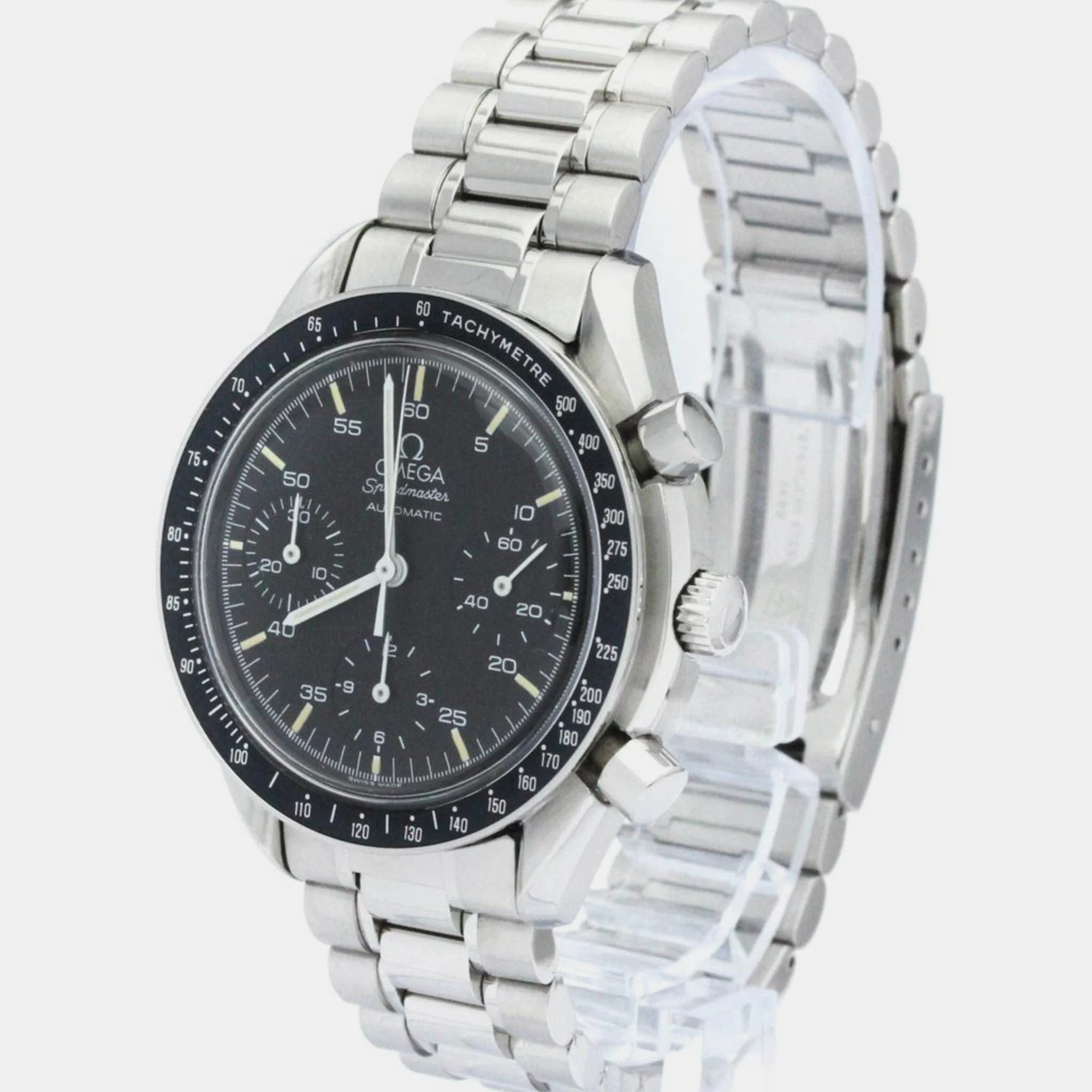 

Omega Black Stainless Steel Speedmaster 3510.50 Automatic Men's Wristwatch 39 mm
