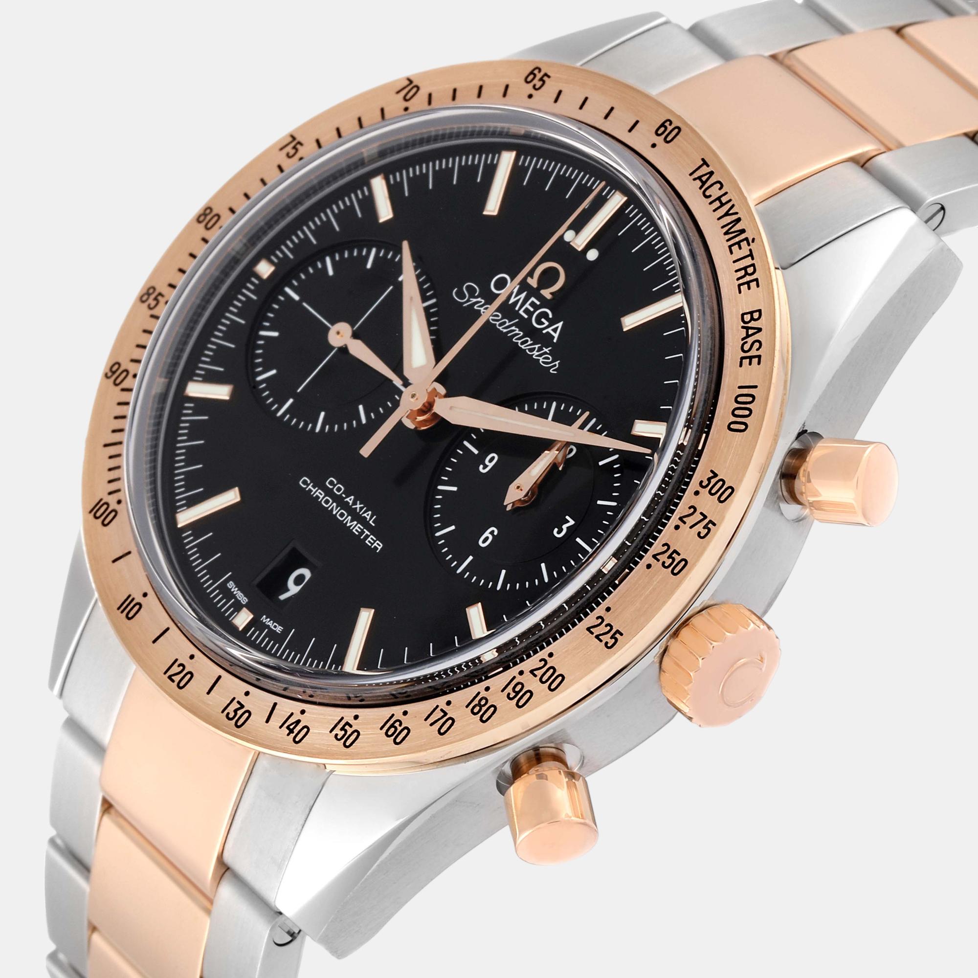 

Omega Black 18k Rose Gold And Stainless Steel Speedmaster 331.20.42.51.01.002 Automatic Men's Wristwatch 41.5 mm