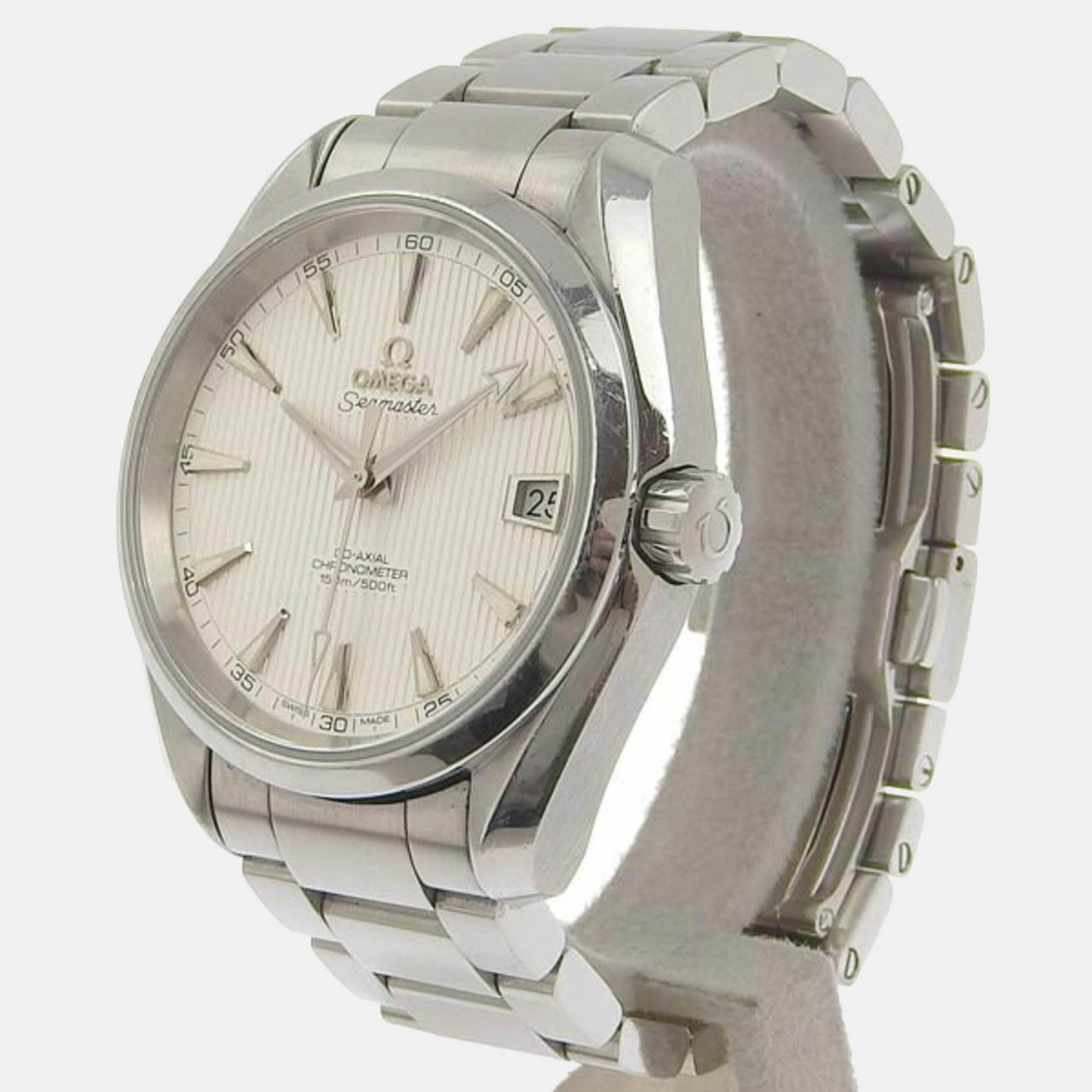 

Omega Silver Stainless Steel Seamaster Aqua Terra 231.10.39.21.02.001 SS Automatic Men's Wristwatch 37 mm