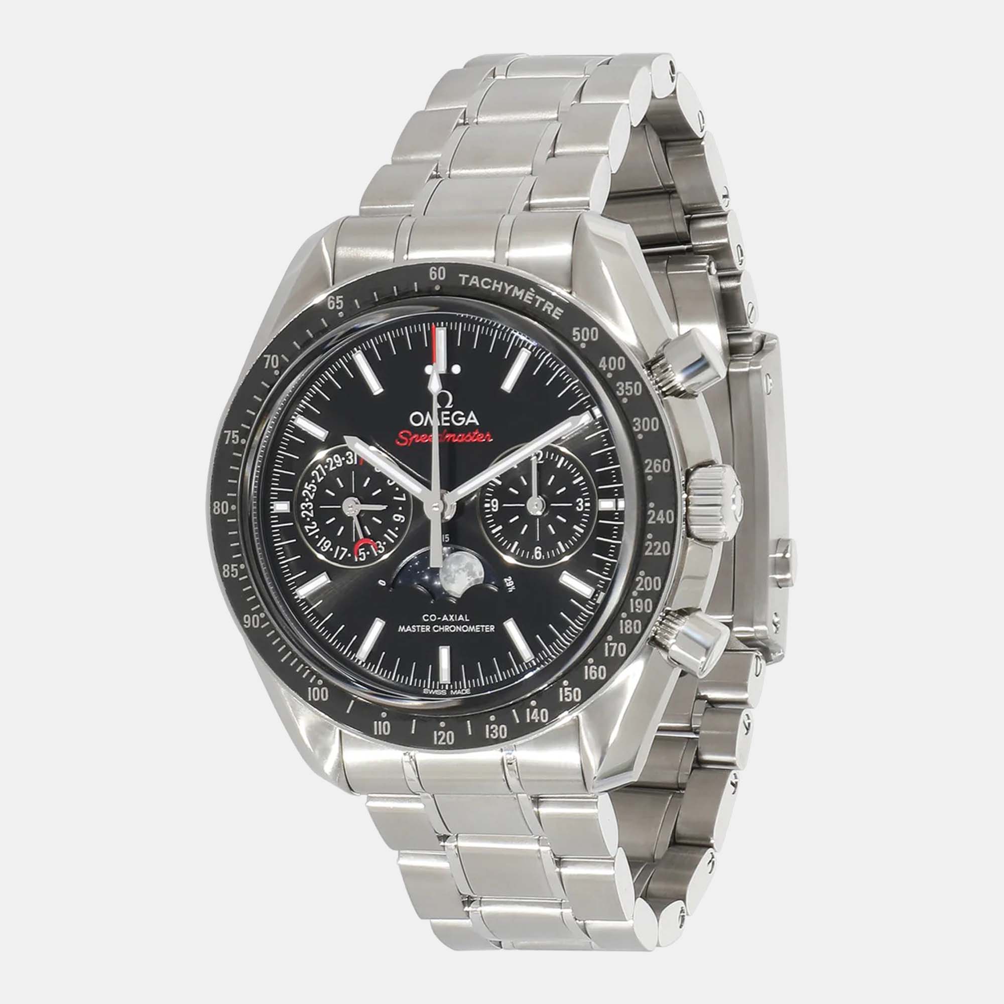

Omega Black Stainless Steel Speedmaster 304.30.44.52.01.001 Automatic Men's Wristwatch 44 mm