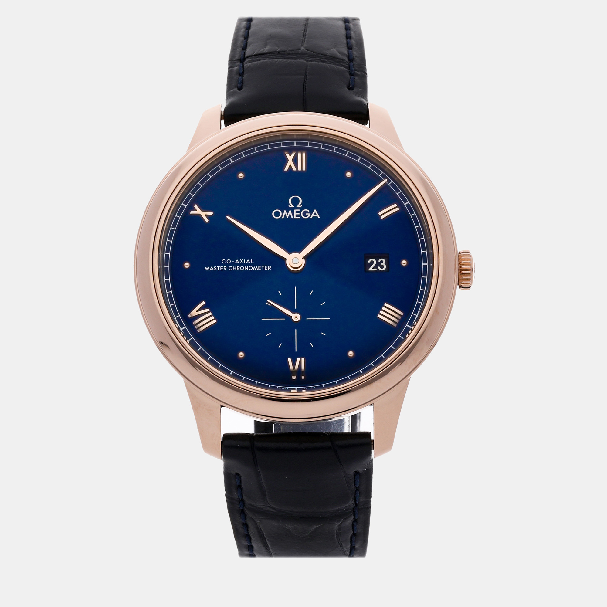 

Omega Blue 18k Rose Gold De Ville Prestige 434.53.41.20.03.001 Automatic Men's Wristwatch 41 mm