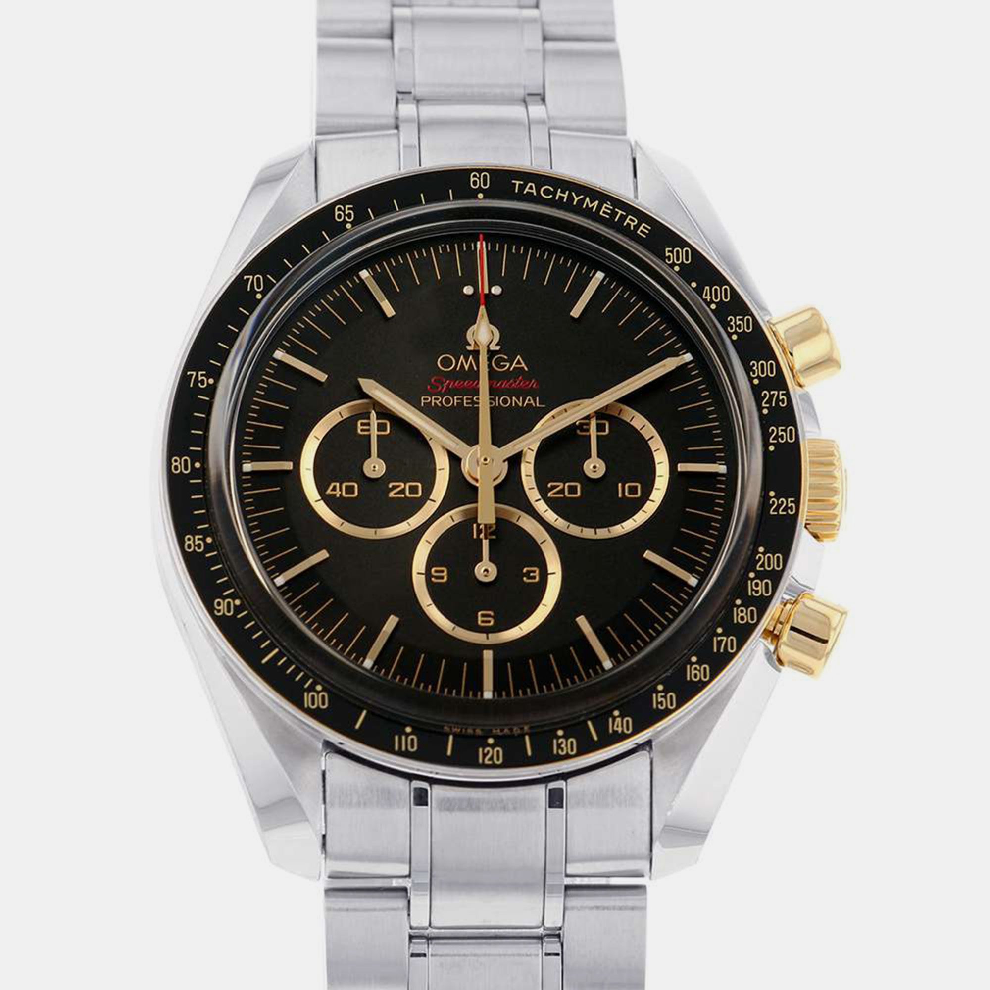 

Omega Black 18k Yellow Gold And Stainless Steel Speedmaster 522.20.42.30.01.001 Manual Winding Men's Wristwatch 42 mm