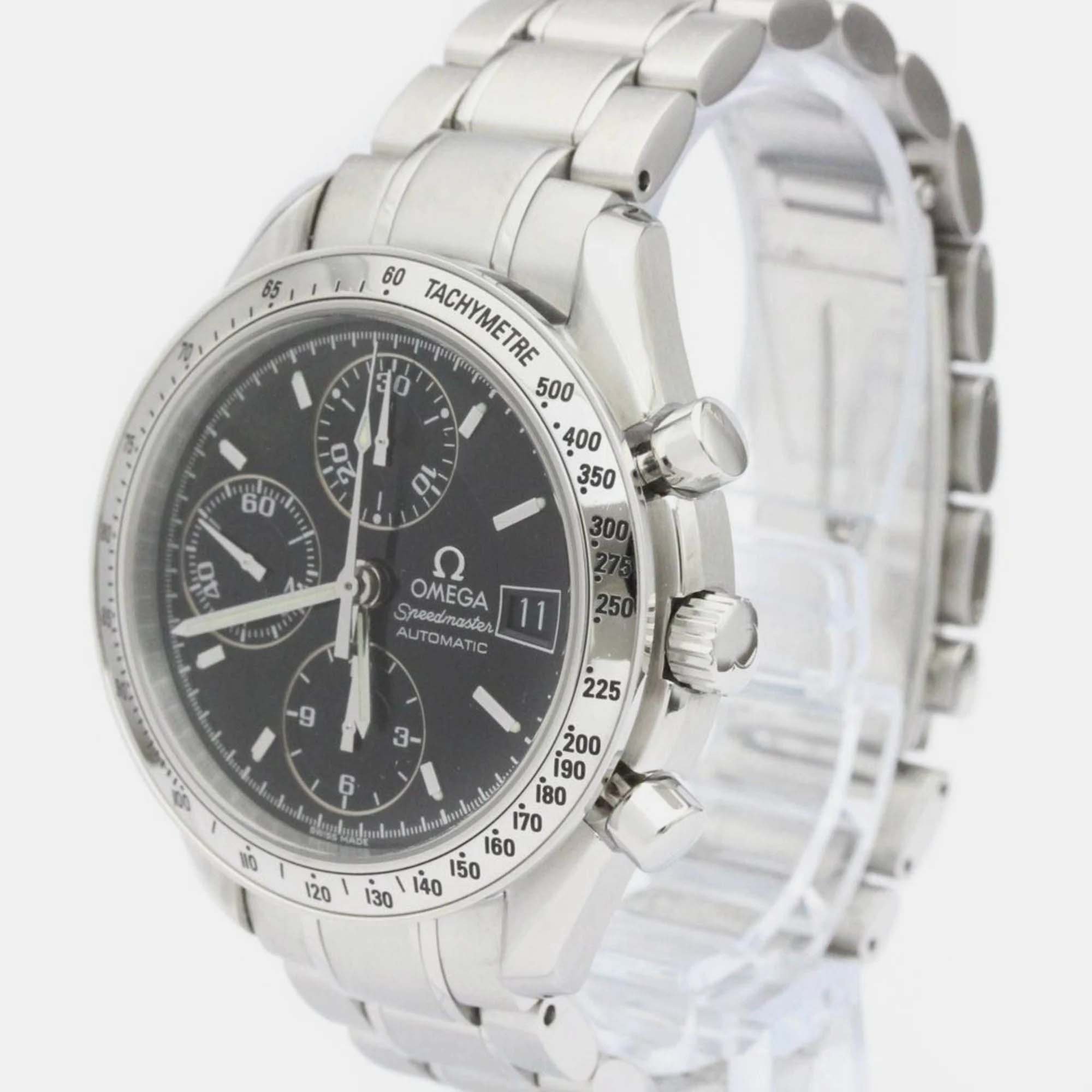 

Omega Black Stainless Steel Speedmaster 3513.50 Automatic Men's Wristwatch 39 mm