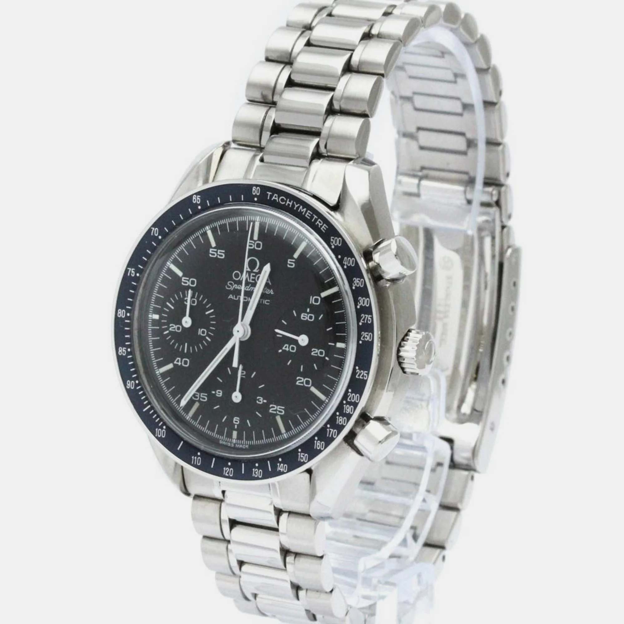 

Omega Black Stainless Steel Speedmaster 3510.50 Automatic Men's Wristwatch 39 mm