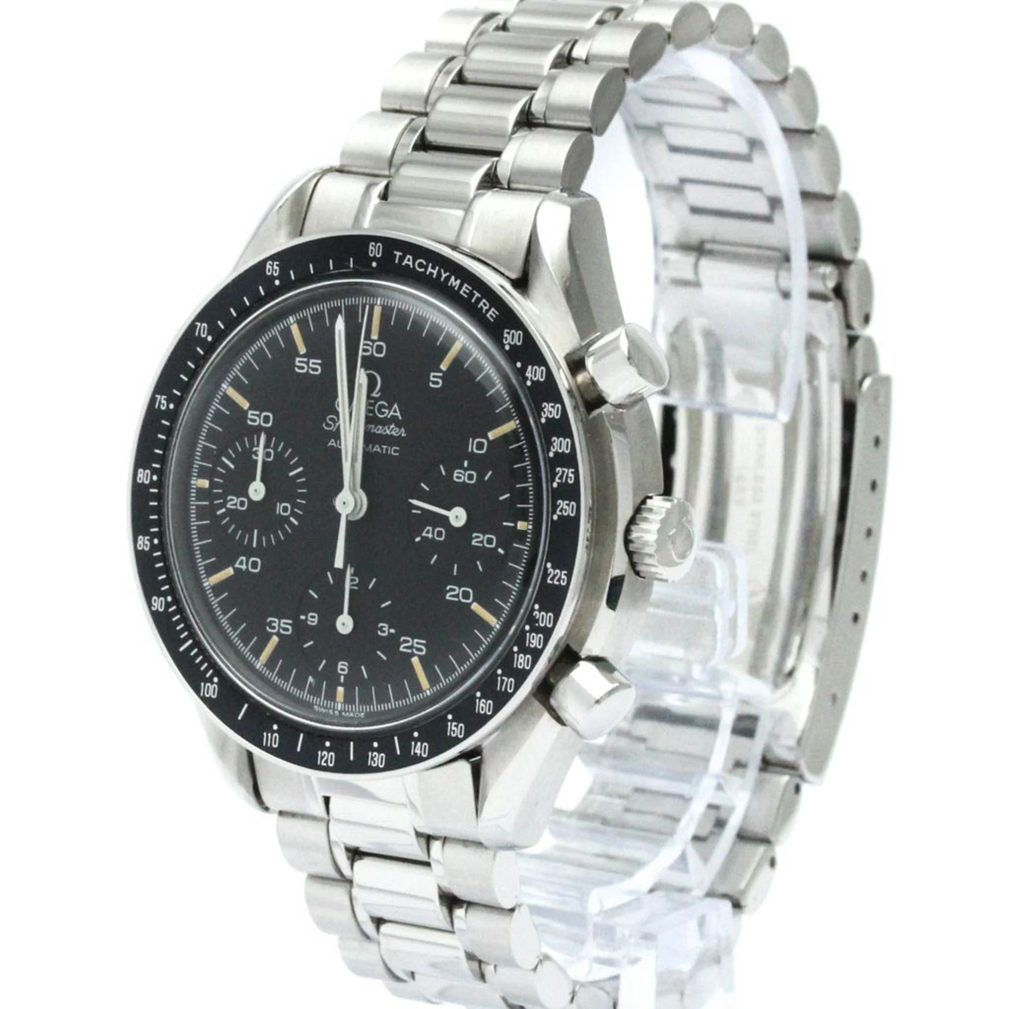 

Omega Black Stainless Steel Speedmaster 3510.50 Automatic Men's Wristwatch 39 mm