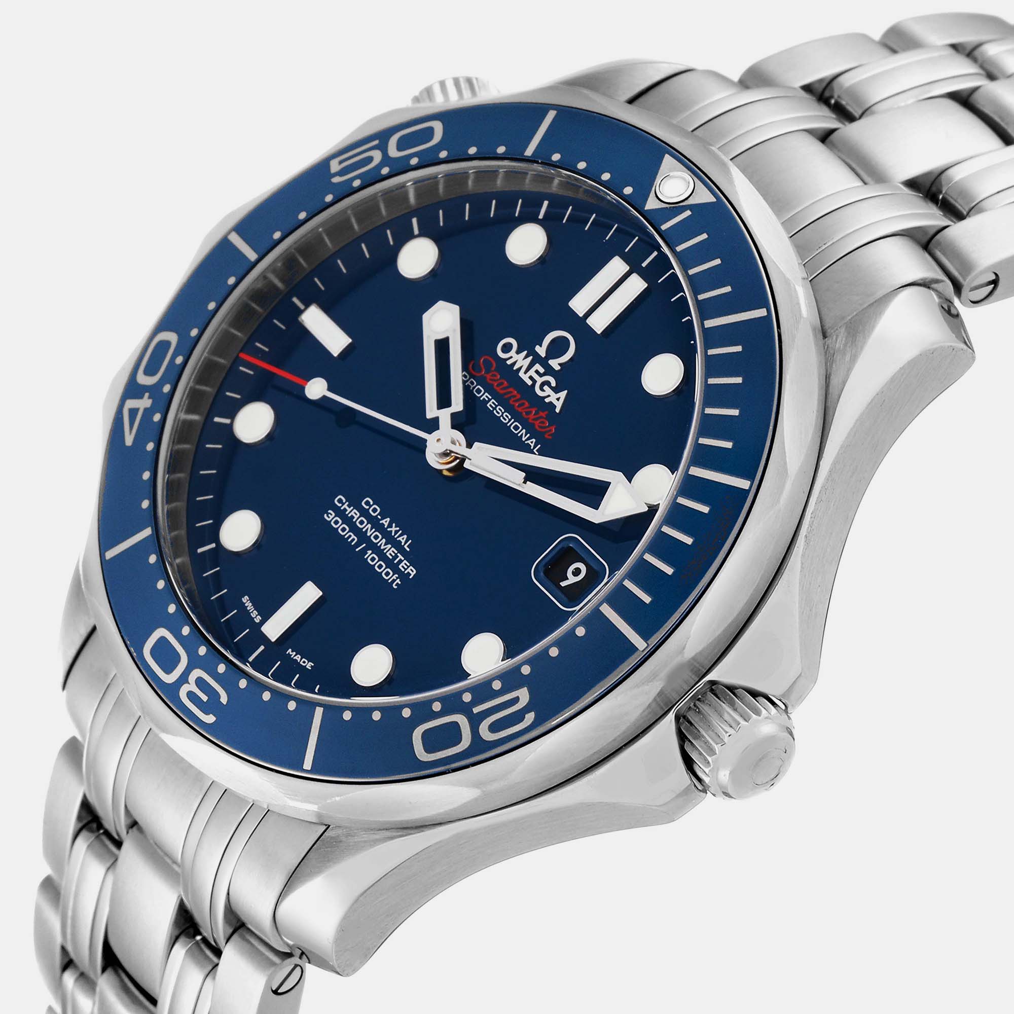 

Omega Blue Stainless Steel Seamaster 212.30.41.20.03.001 Automatic Men's Wristwatch 41 mm