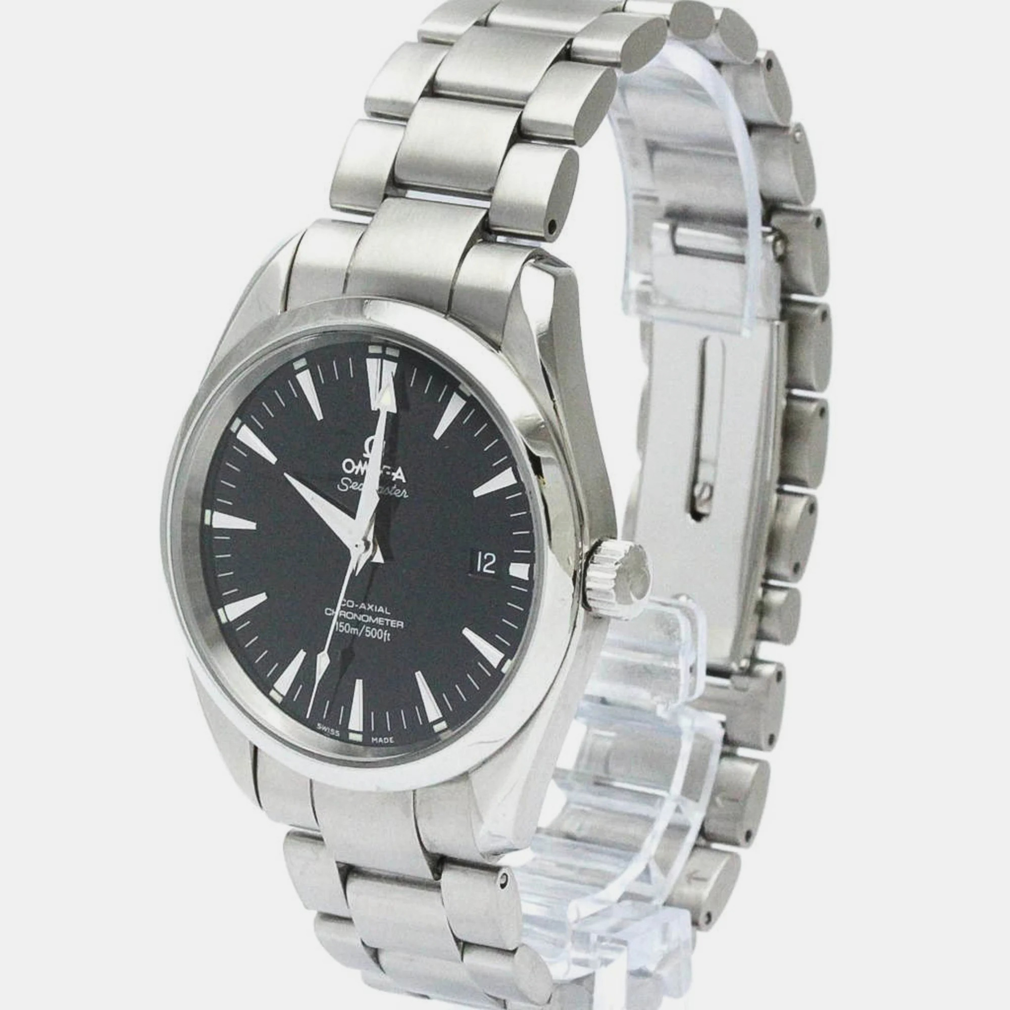 

Omega Black Stainless Steel Seamaster Aqua Terra 2503.50 Automatic Men's Wristwatch 39 mm