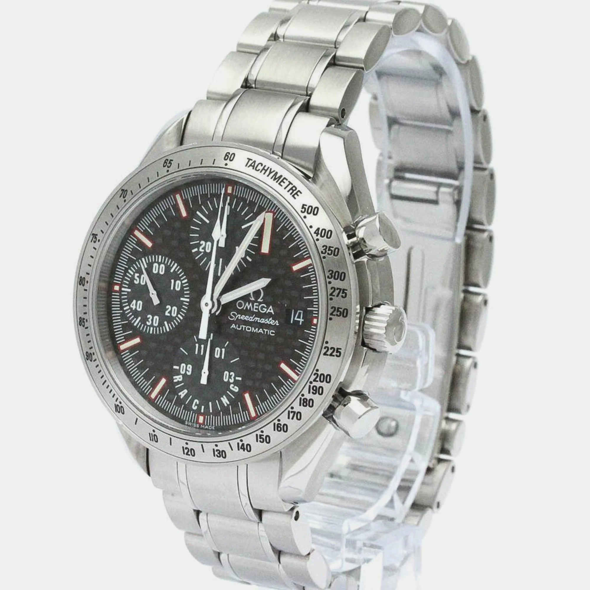 

Omega Black Stainless Steel Speedmaster 3519.50 Automatic Men's Wristwatch 39 mm