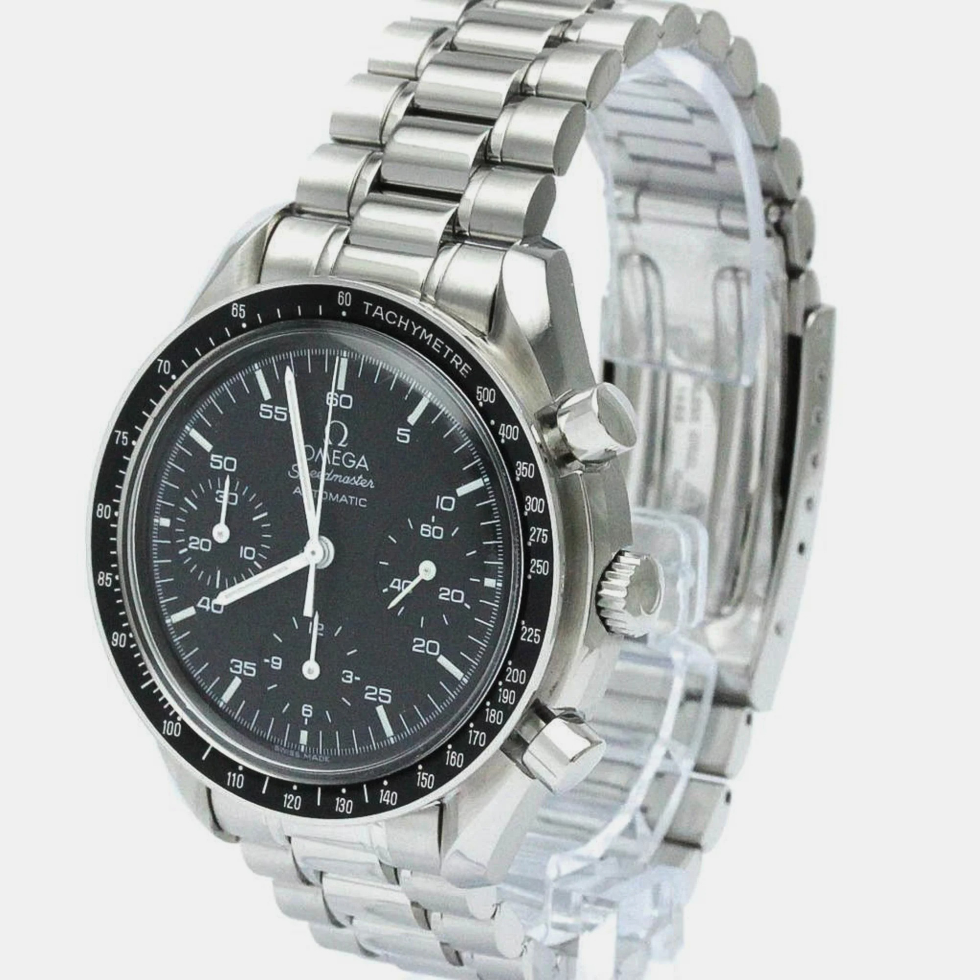 

Omega Black Stainless Steel Speedmaster 3510.50 Automatic Men's Wristwatch 39 mm