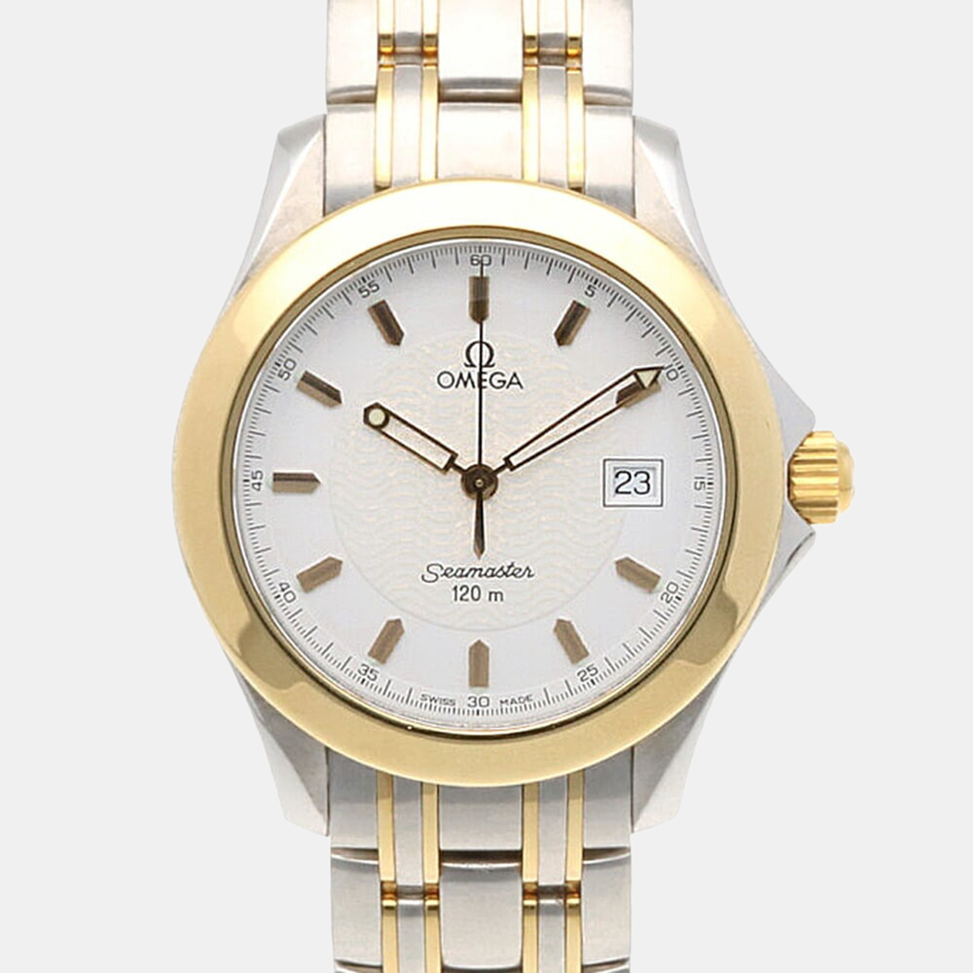 

Omega White Stainless Steel Seamaster