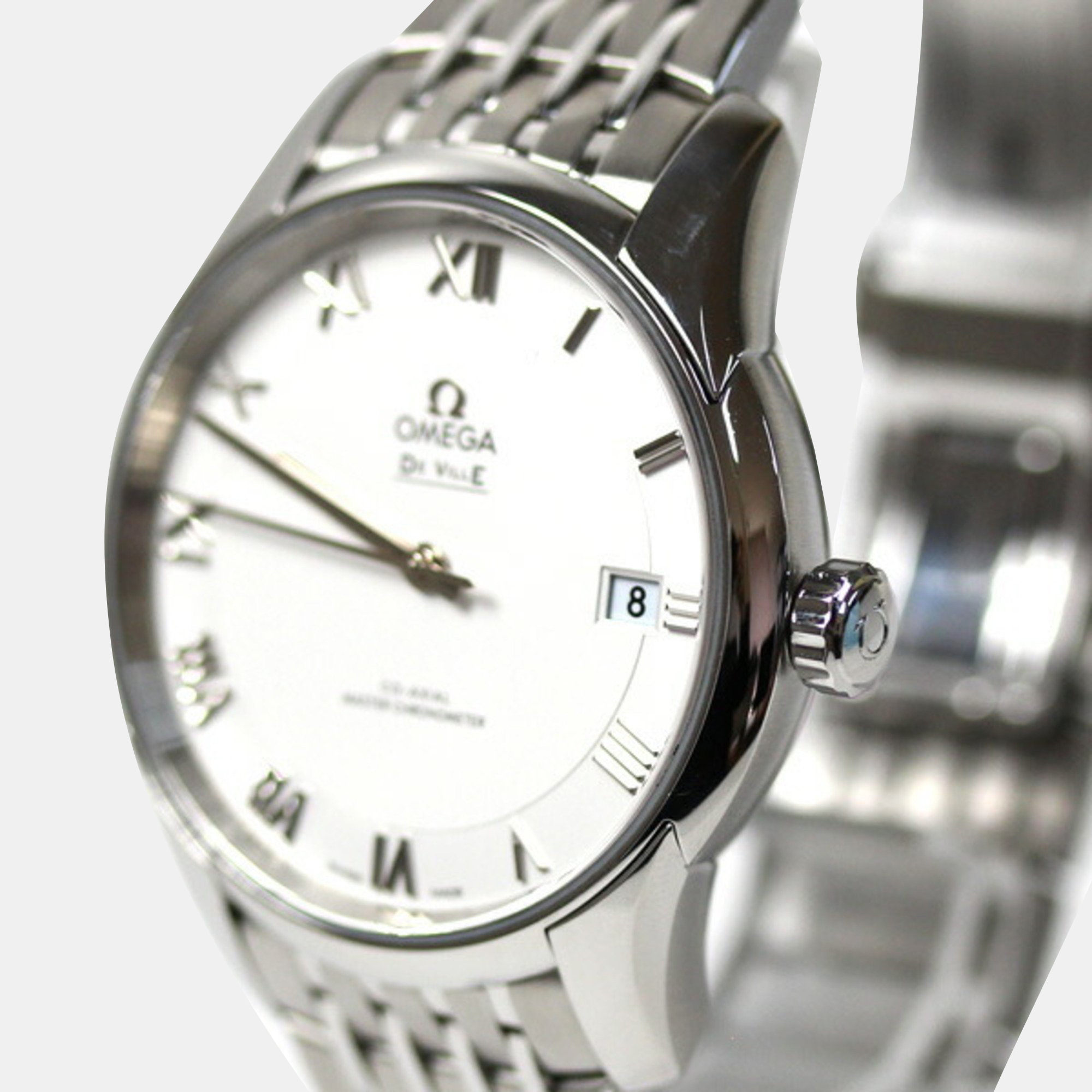 

Omega Silver Stainless Steel De Ville 433.10.41.21.02.001 Automatic Men's Wristwatch 41 mm