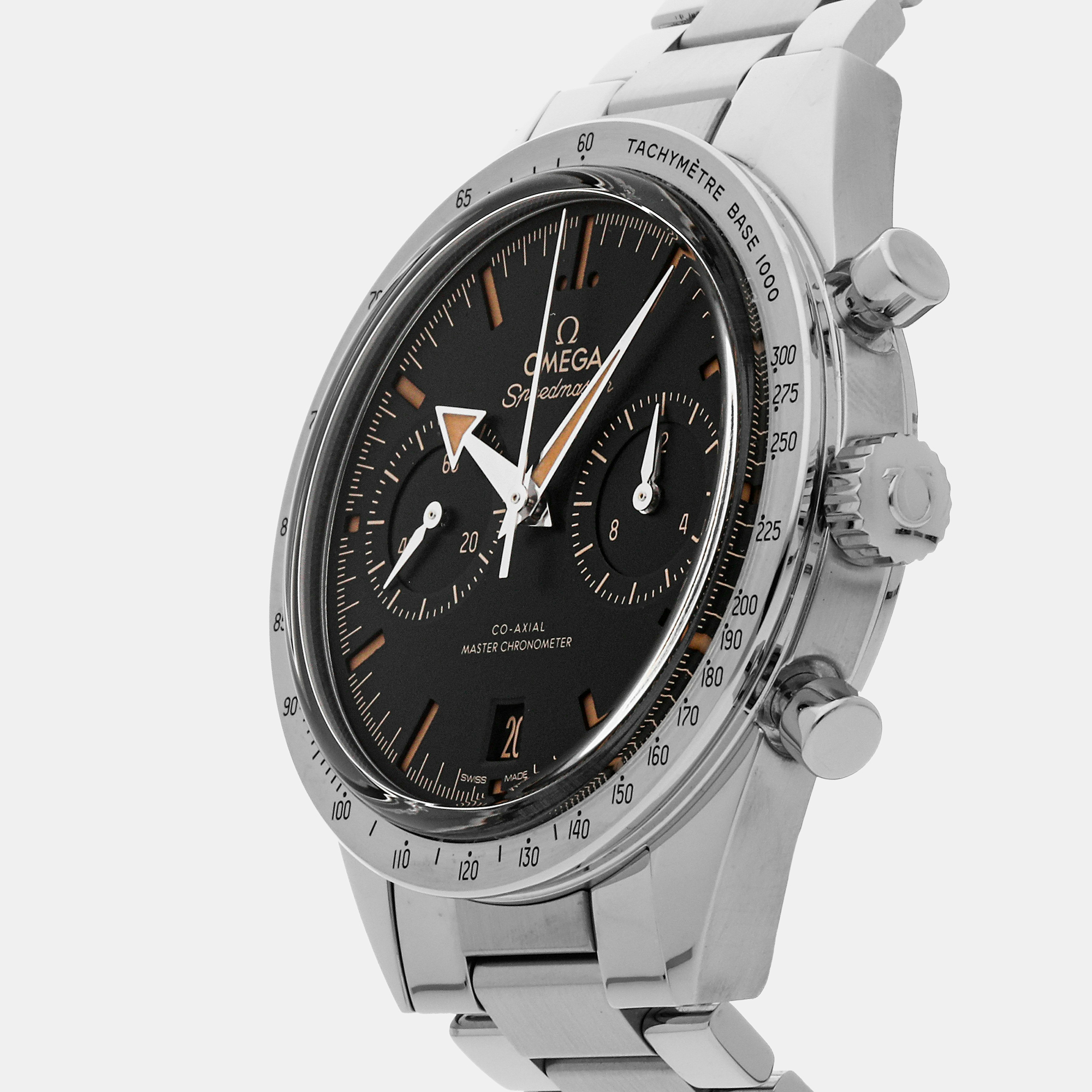 

Omega Black Stainless Steel Speedmaster 332.10.41.51.01.001 Manual Winding Men's Wristwatch 40 mm