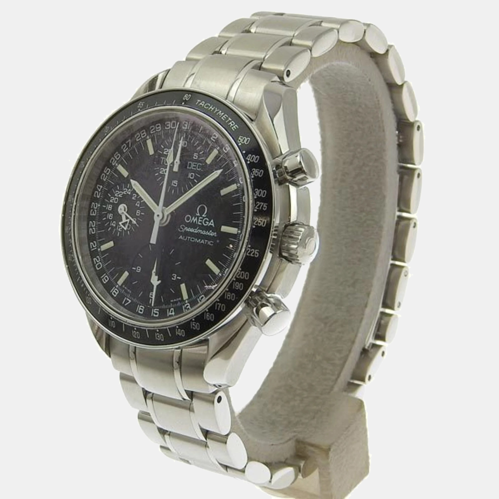 

Omega Black Stainless Steel Speedmaster 3520.5 Automatic Men's Wristwatch 38 mm