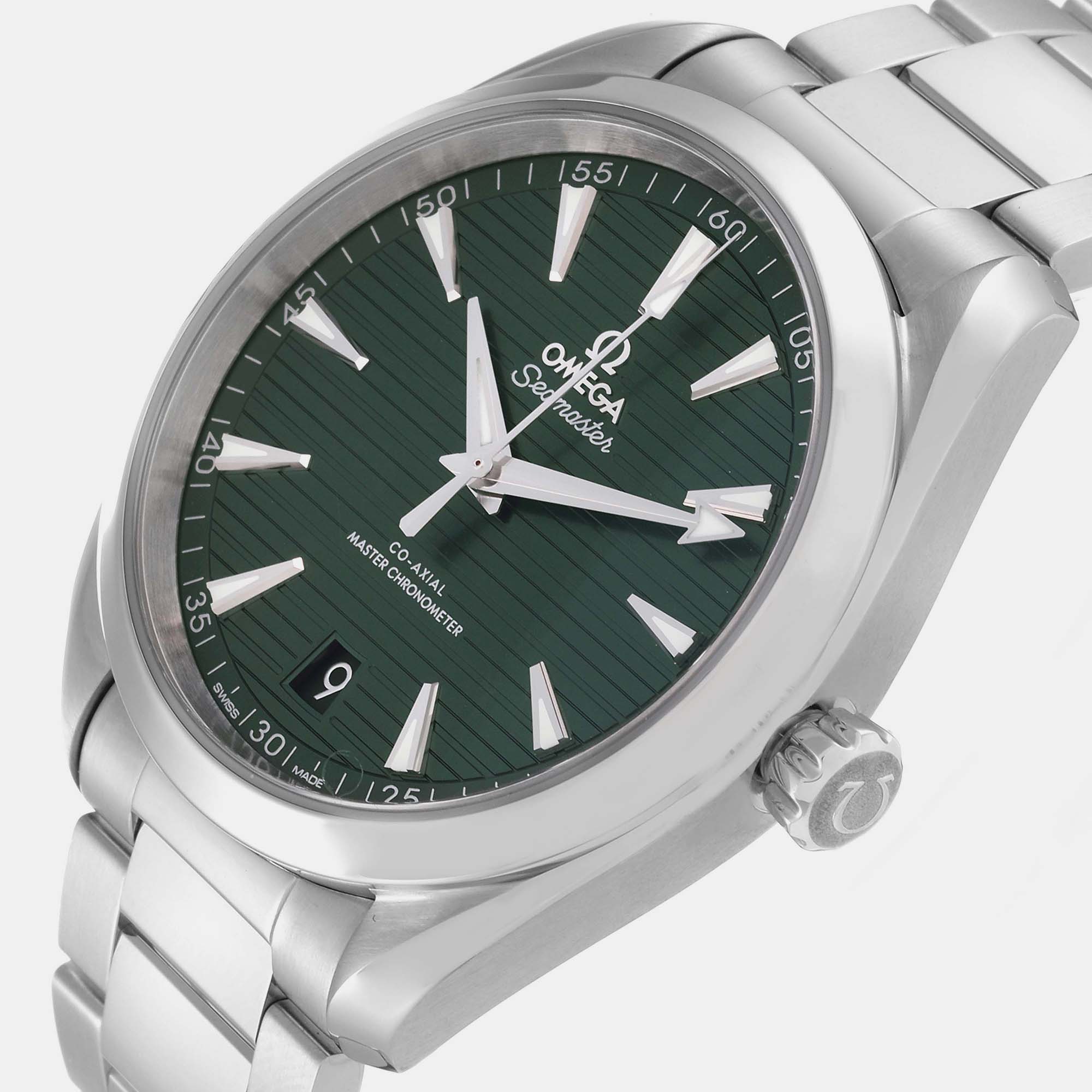 

Omega Green Stainless Steel Seamaster Aqua Terra 220.10.41.21.10.001 Automatic Men's Wristwatch 41 mm