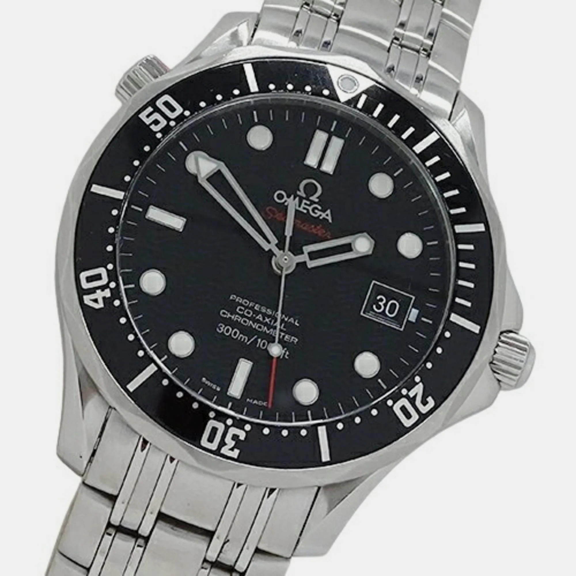 

Omega Black Stainless Steel Seamaster 212.30.41.20.01.002 Automatic Men's Wristwatch 41 mm