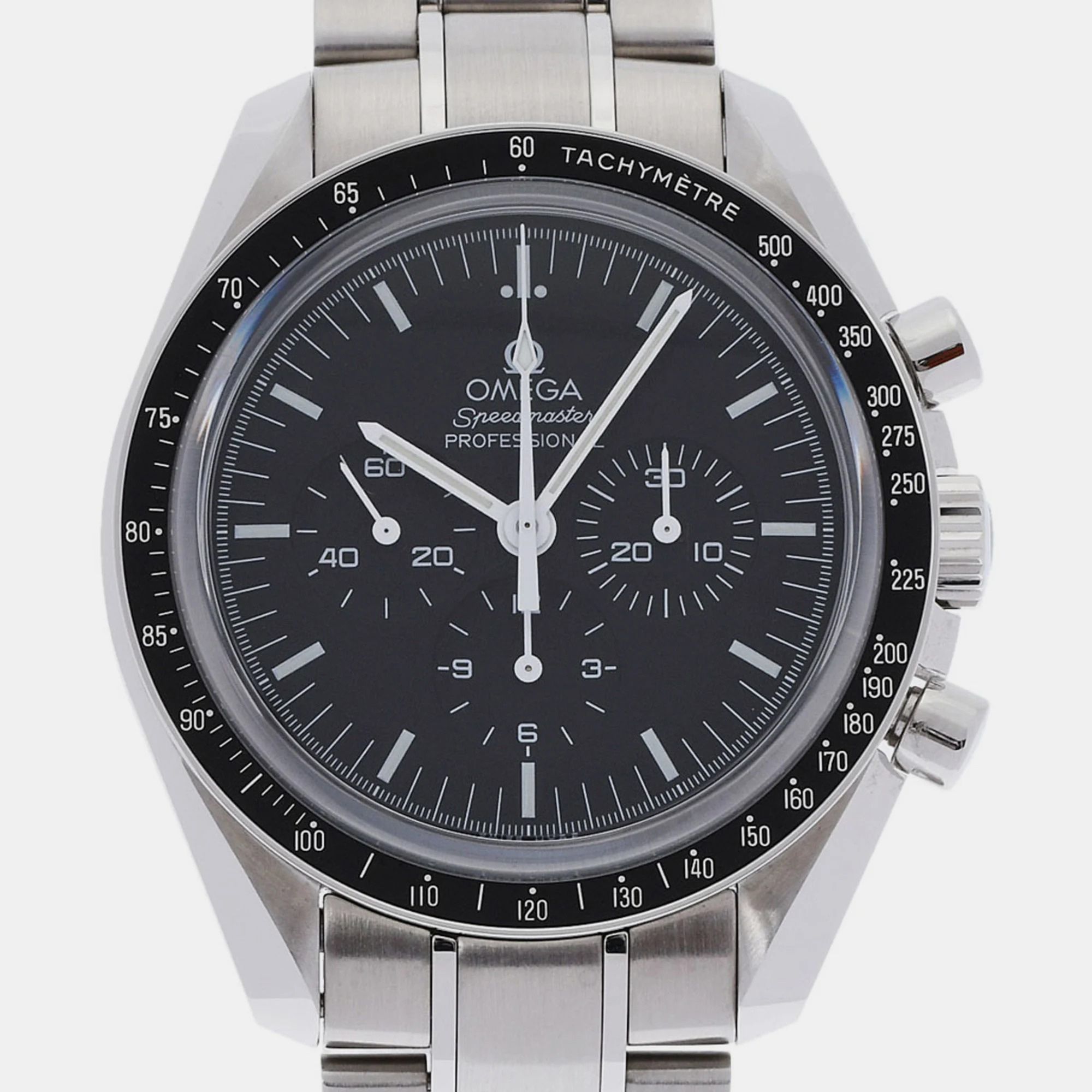 

Omega Black Stainless Steel Speedmaster 311.30.42.30.01.006 Manual Winding Men's Wristwatch 40 mm