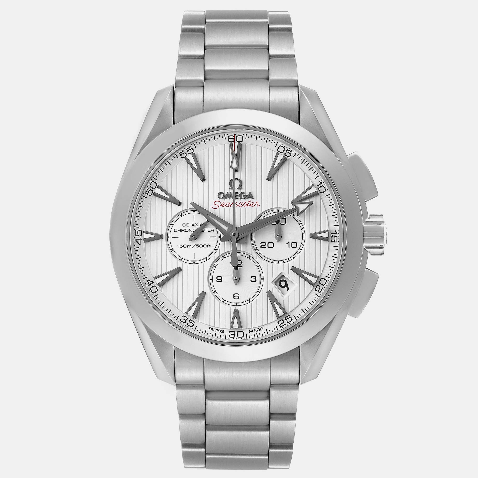

Omega White Stainless Steel Seamaster Aqua Terra 231.10.44.50.04.001 Automatic Men's Wristwatch 44 mm