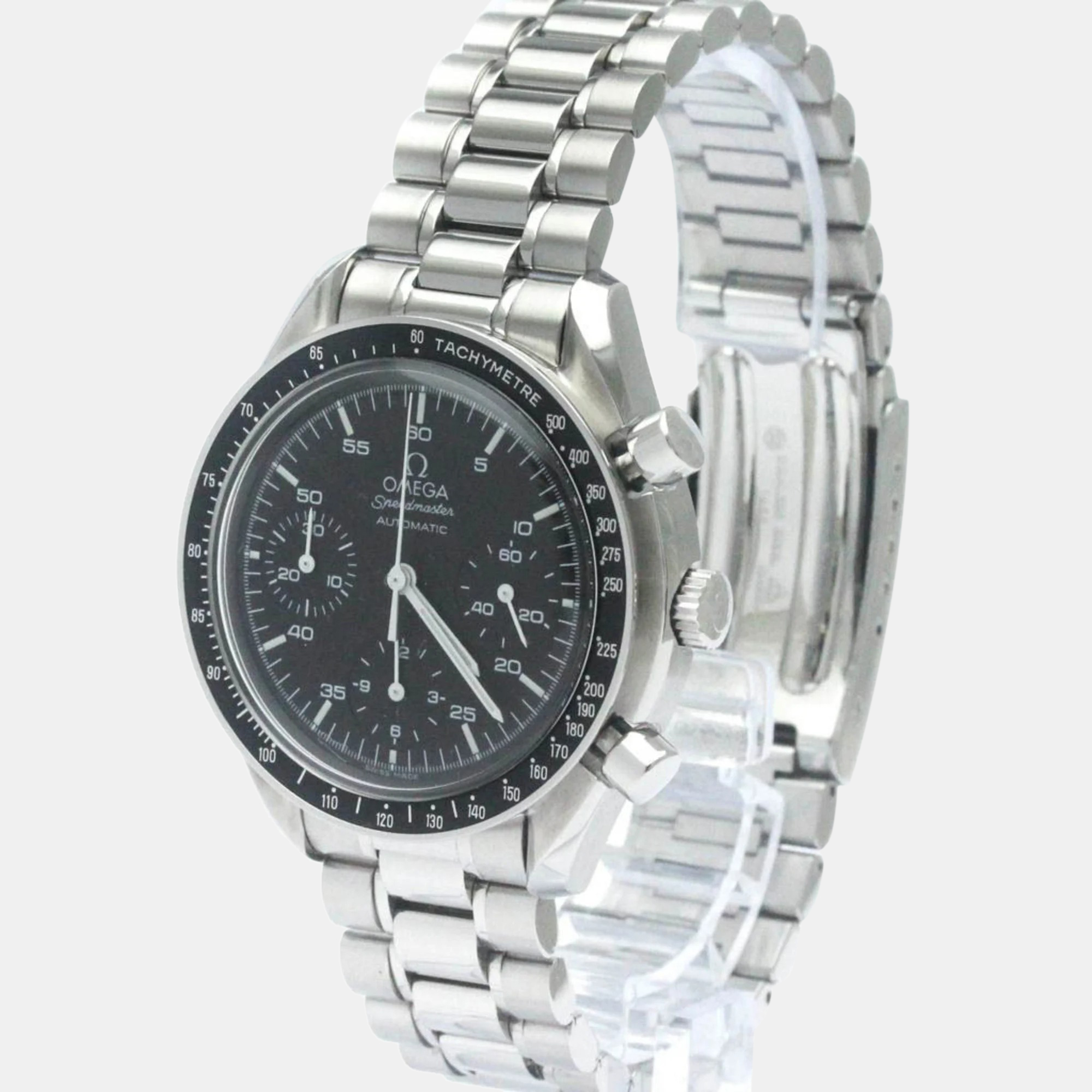 

Omega Black Stainless Steel Speedmaster 3510.50 Automatic Men's Wristwatch 39 mm