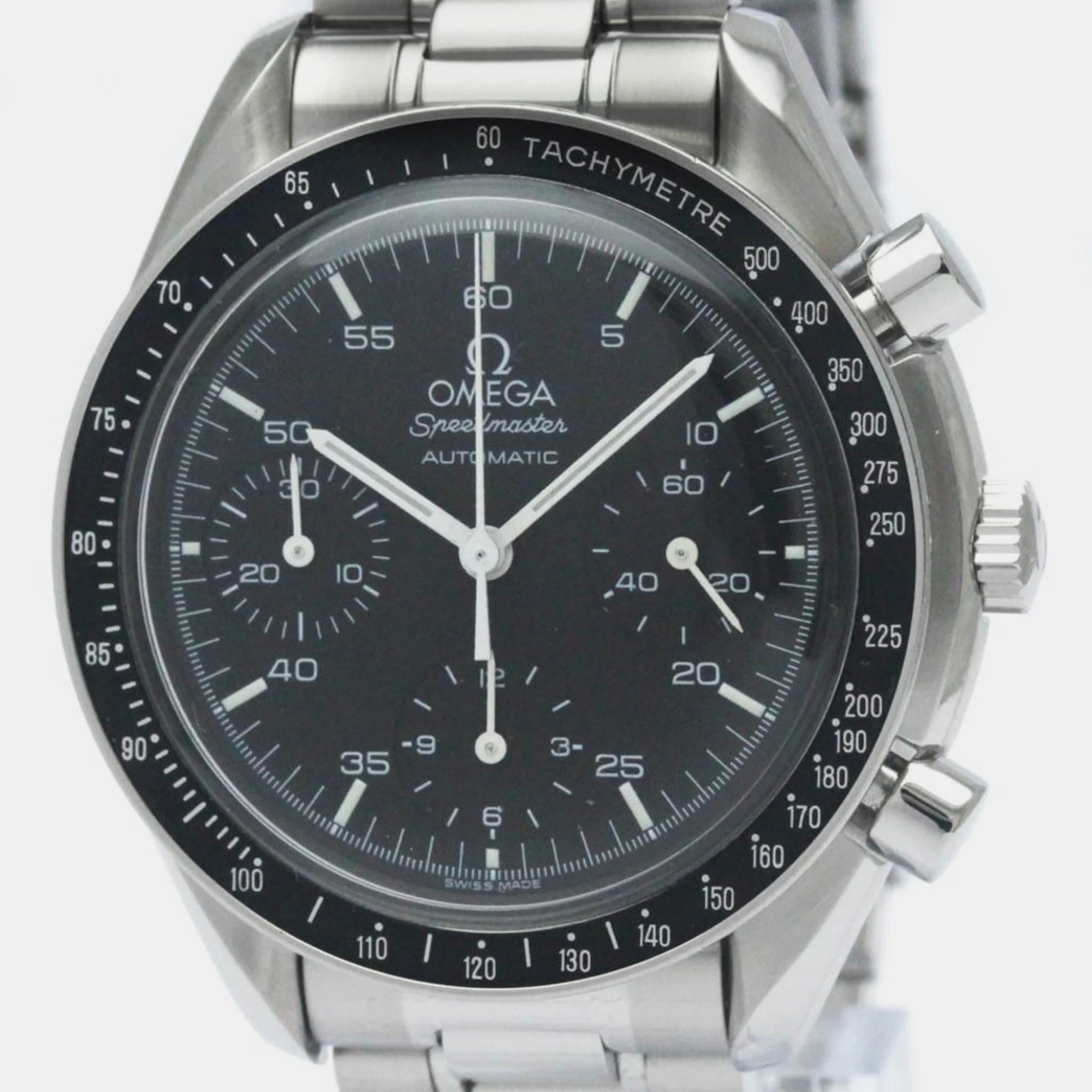 

Omega Black Stainless Steel Speedmaster 3510.50 Automatic Men's Wristwatch 39 mm