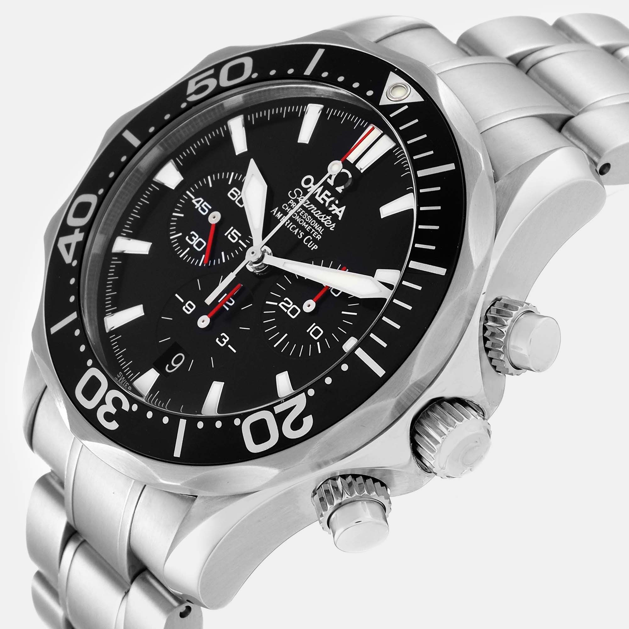 

Omega Black Stainless Steel Seamaster 2594.50.00 Automatic Men's Wristwatch 41.5 mm